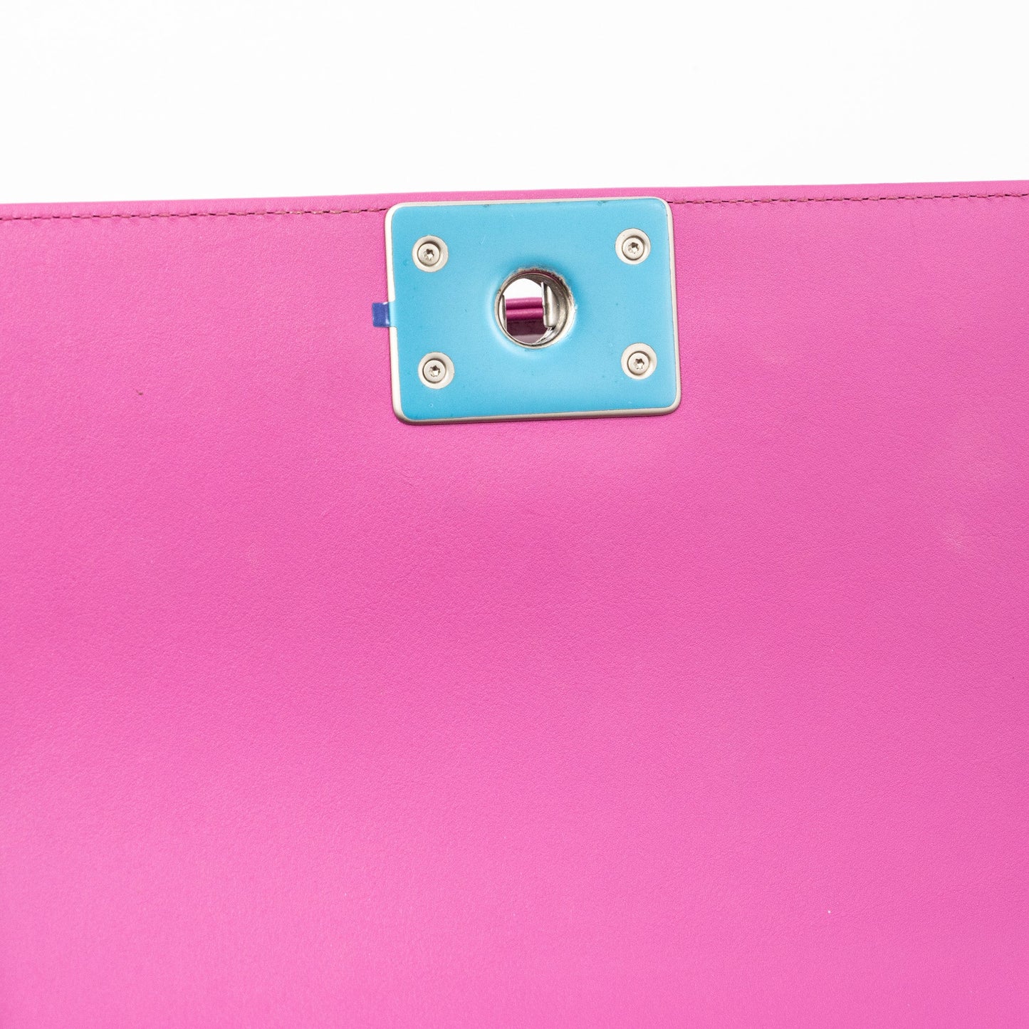 Chanel Medium Boy Bag Python Pink Brushed