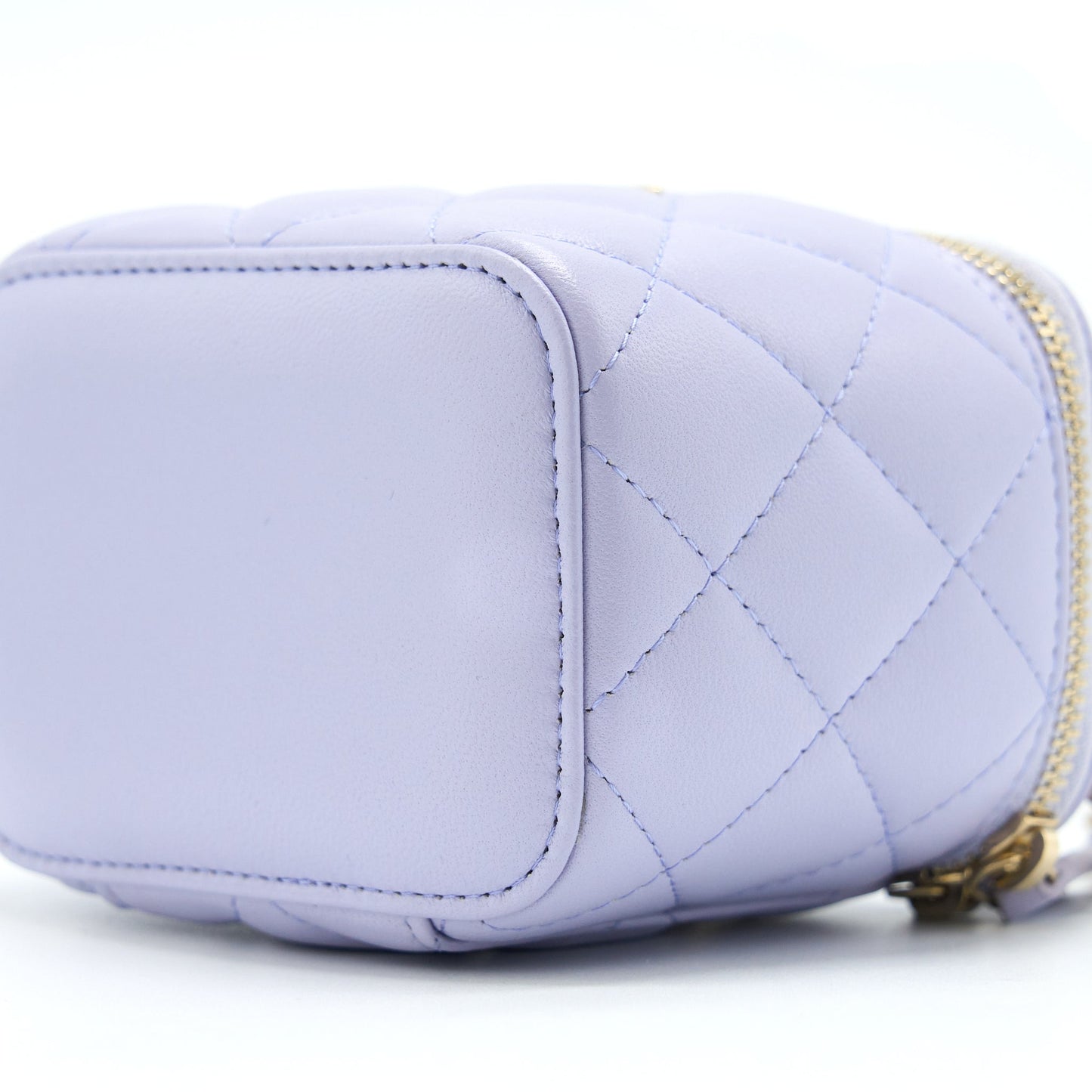 Chanel Top Handle Mini Vanity Case Light Purple L