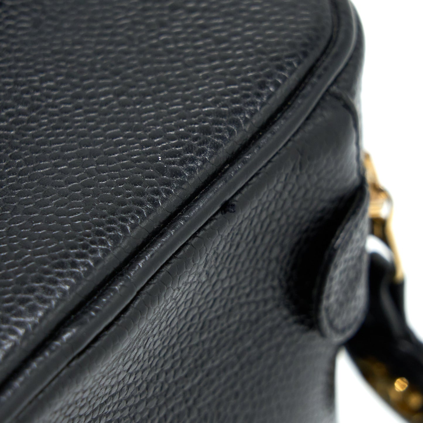 Chanel  Vanity Case with Chain Caviar Black