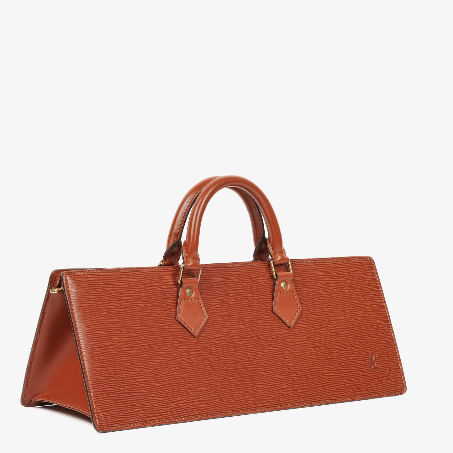 Louis Vuitton Sac Triangle Brown EPI Leather Handbag