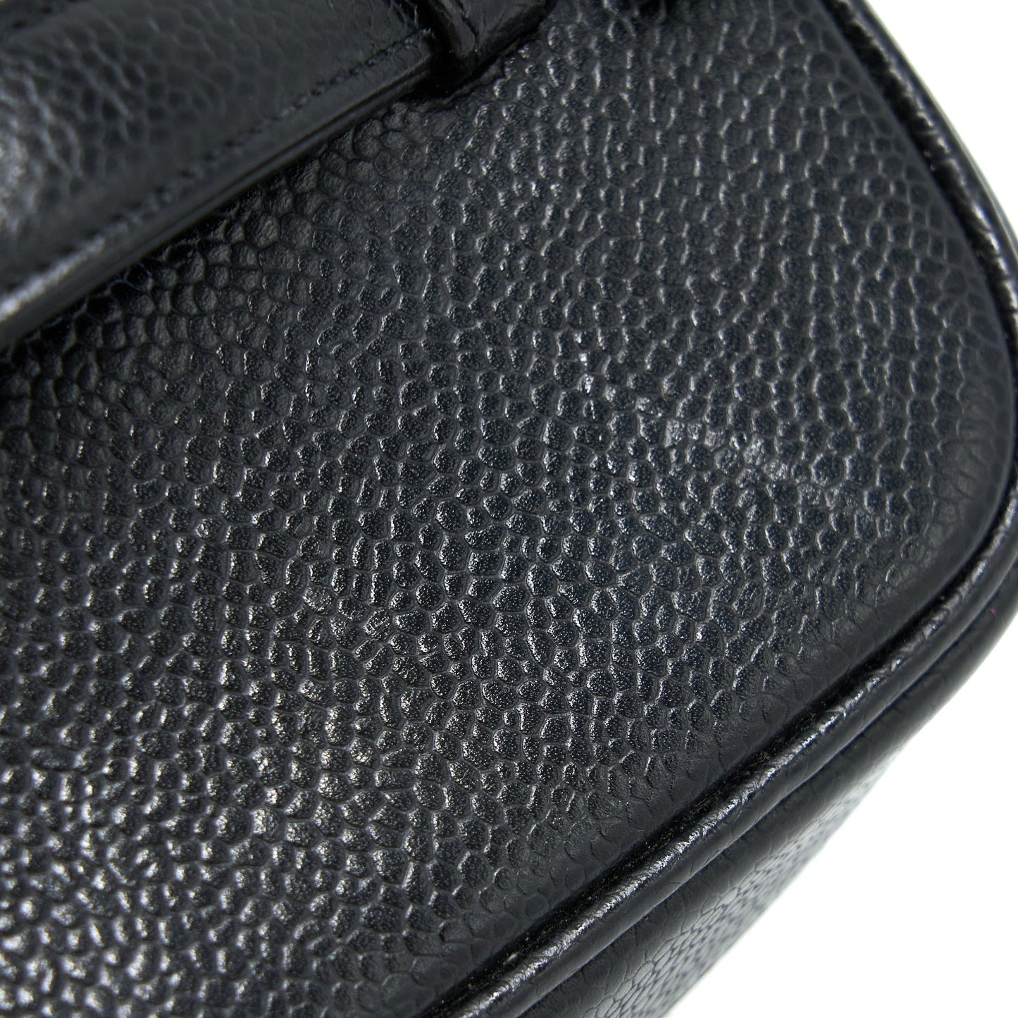 Chanel  Vanity Case with Chain Caviar Black