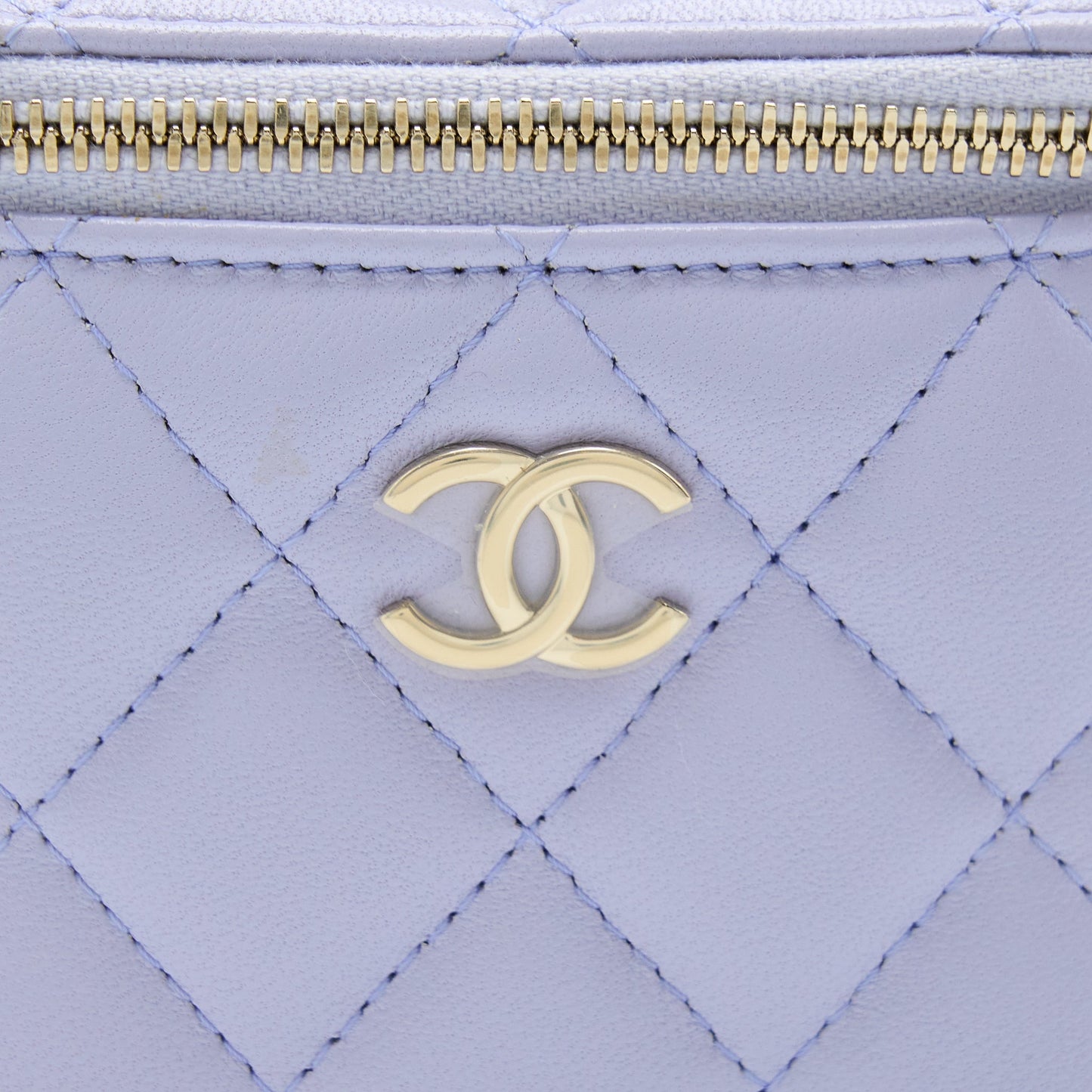 Chanel Top Handle Mini Vanity Case Light Purple L
