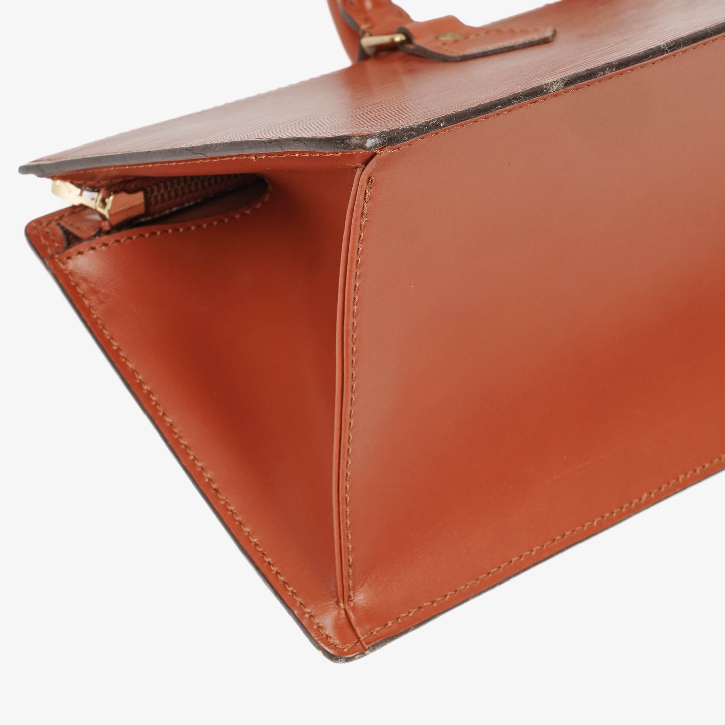 Louis Vuitton Sac Triangle Brown EPI Leather Handbag