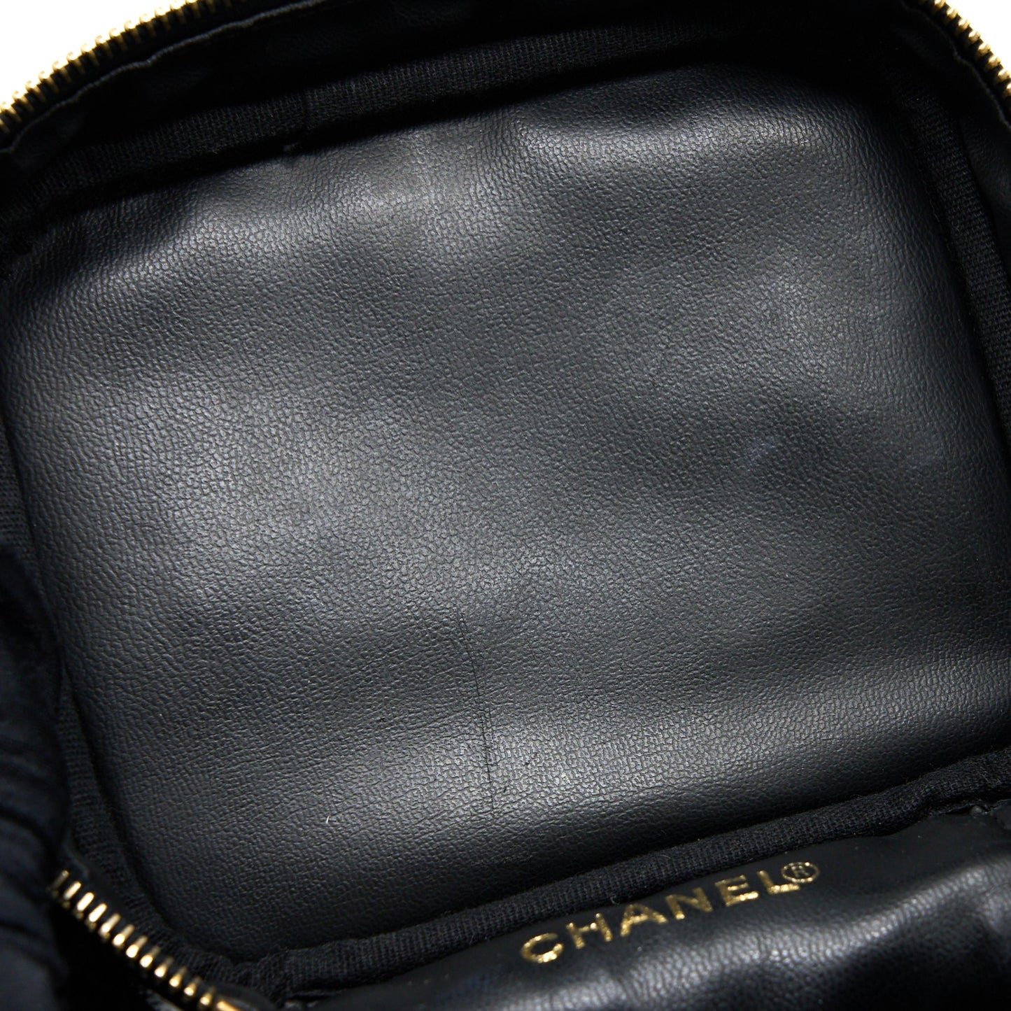 Chanel  Vanity Case with Chain Caviar Black