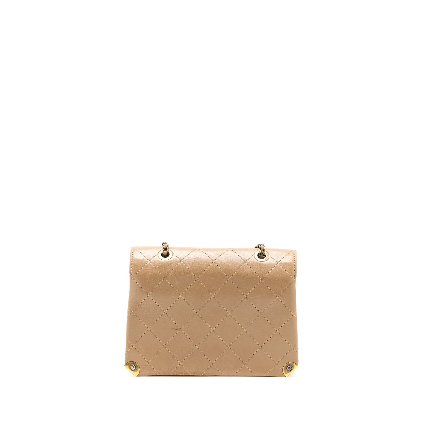 Chanel Messenger Flap Bag Lambskin Beige