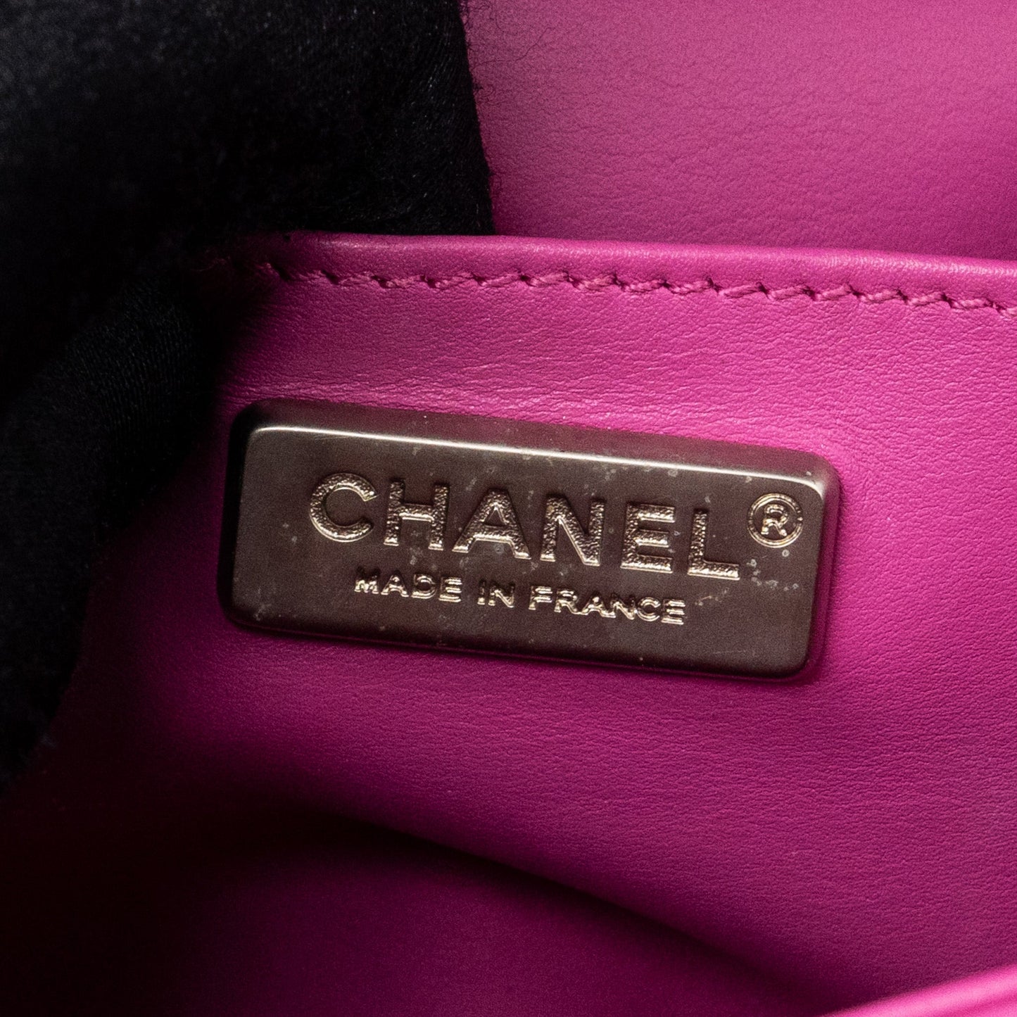 Chanel Medium Boy Bag Python Pink Brushed