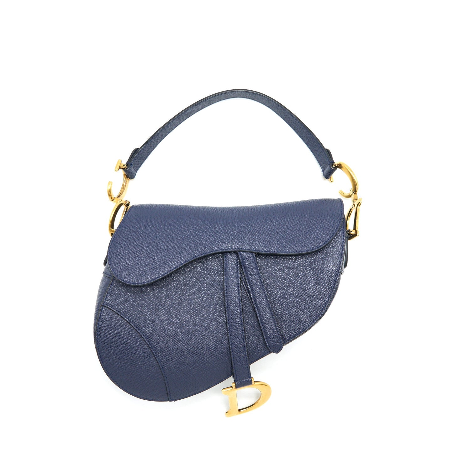 Christian Dior Medium Saddle Purse Indigo Blue