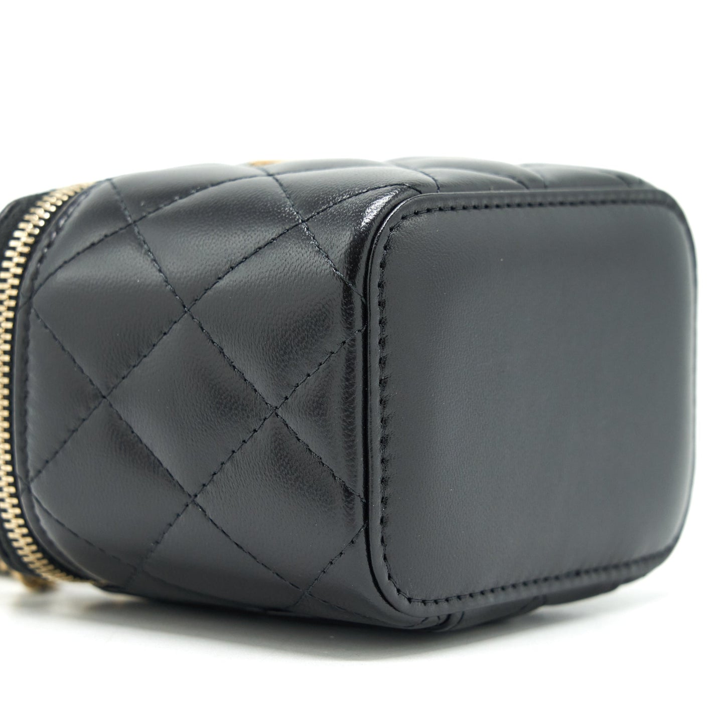 Chanel Top Handle Mini Vanity Case Lambskin Black