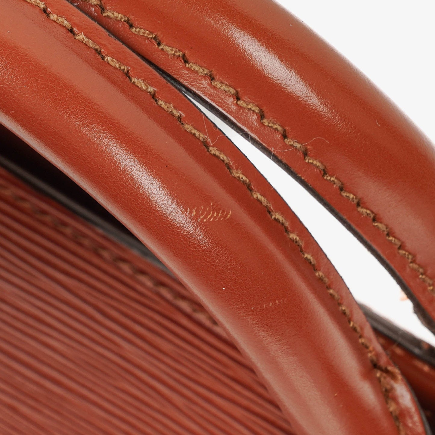 Louis Vuitton Sac Triangle Brown EPI Leather Handbag
