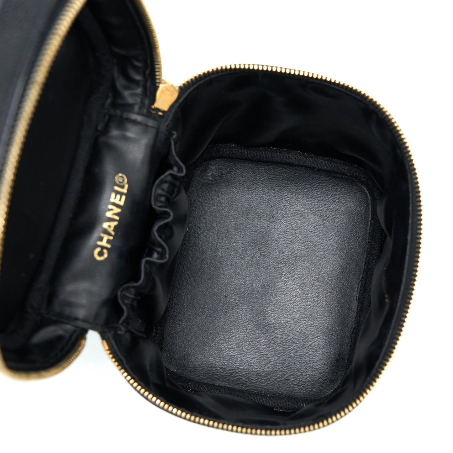 Chanel  Vanity Case with Chain Caviar Black