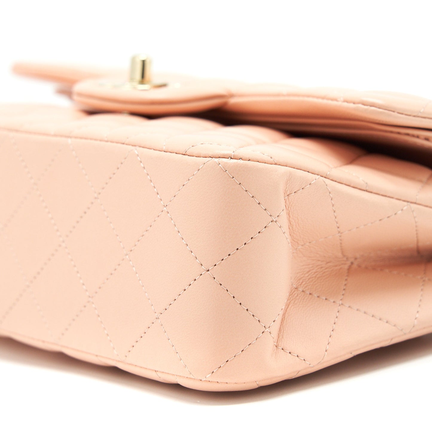 Chanel Small Classic Double Flap Bag Lambskin Pink L