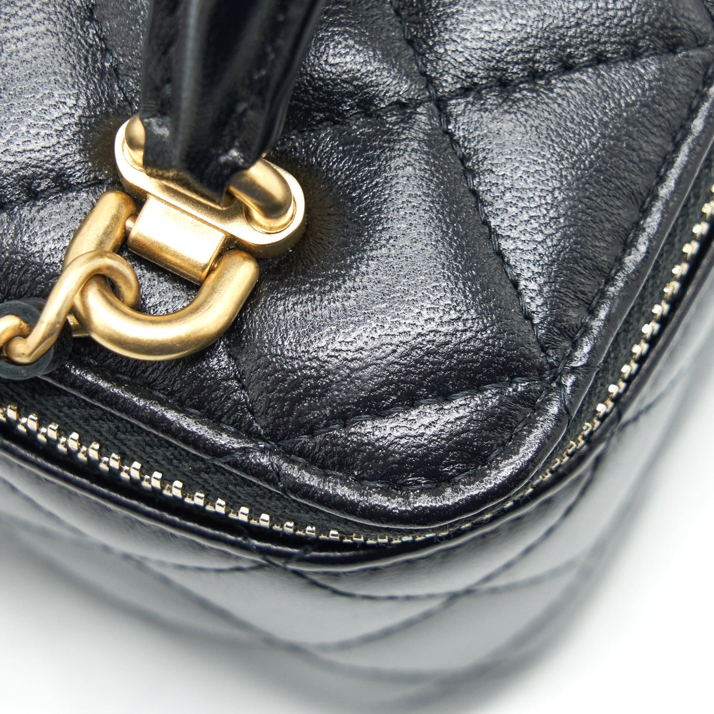 Chanel Top Handle Mini Vanity Case Lambskin Black