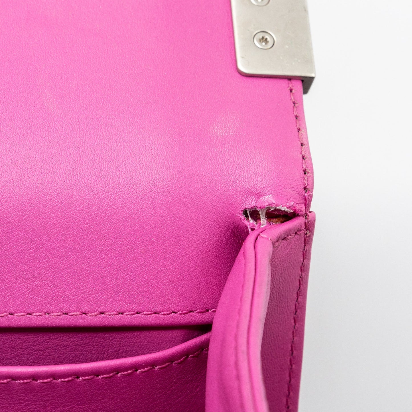Chanel Medium Boy Bag Python Pink Brushed