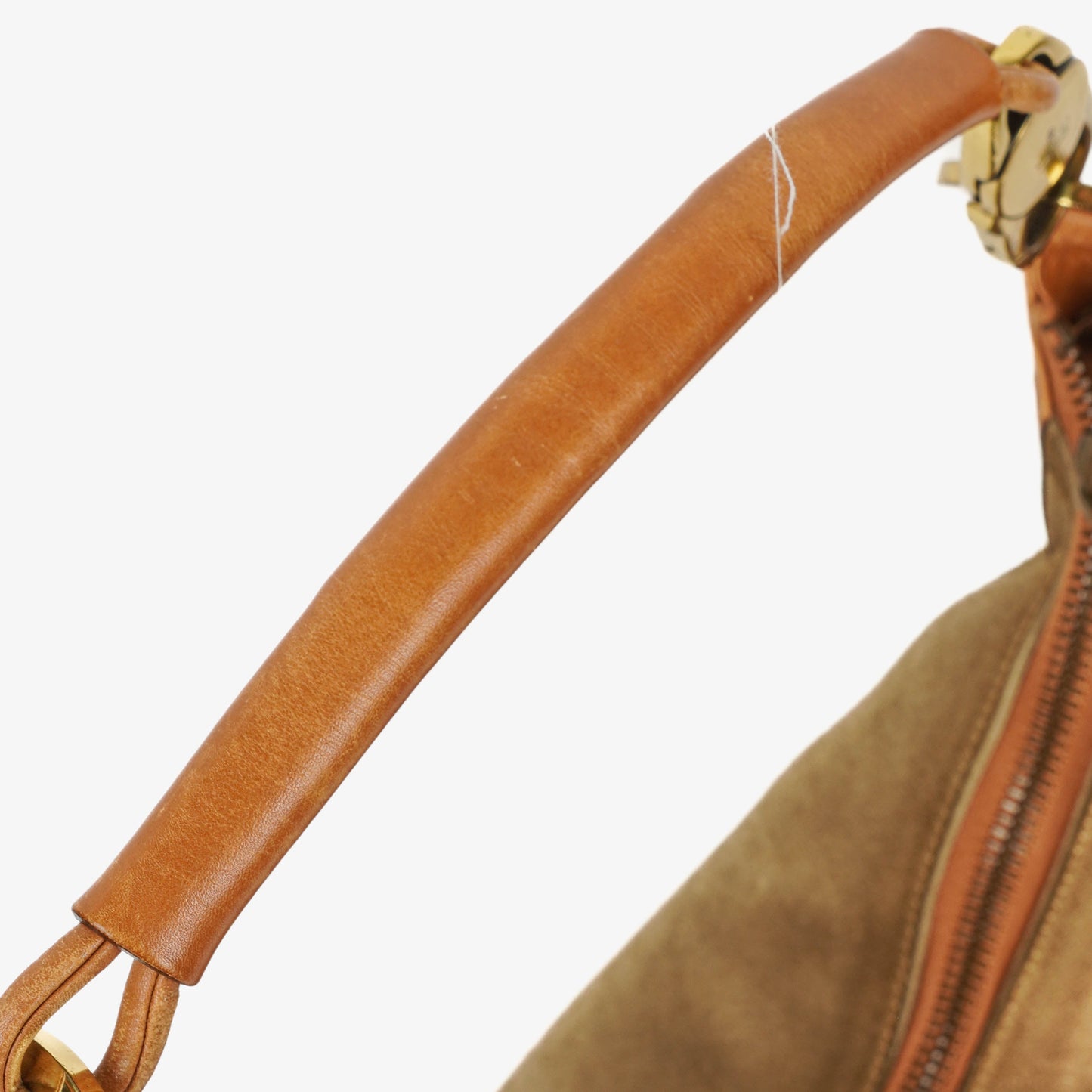 Gucci Suede Handle Ring Hobo Bag