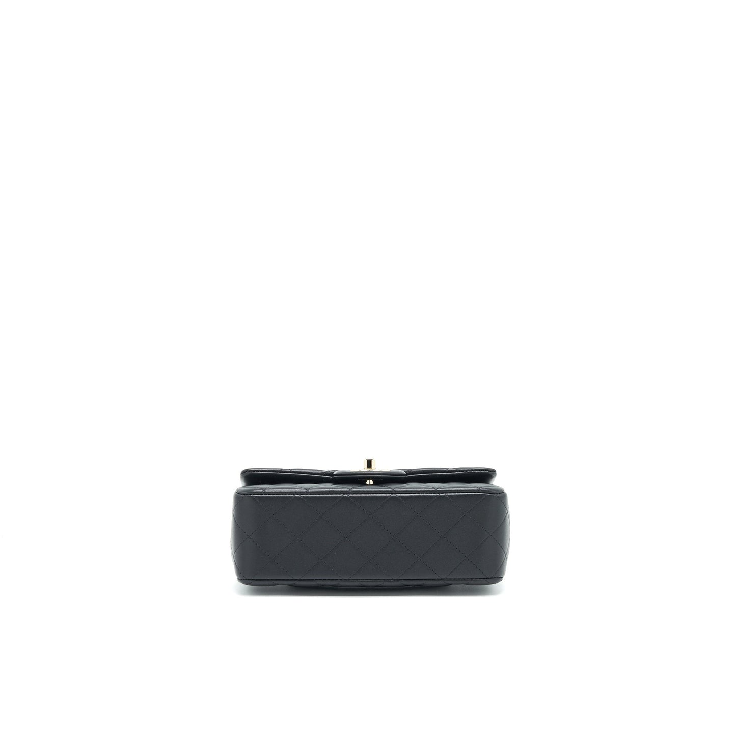 Chanel 21K Top Handle Mini Rectangular Flap Bag Black