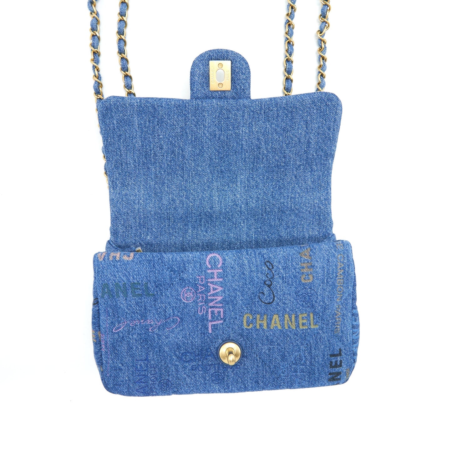 Chanel 22P Small Flap Bag 23cm Denim Blue