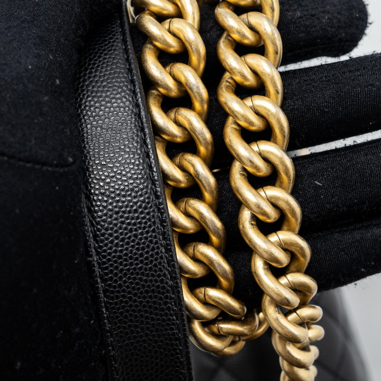 Chanel Medium Classic Boy Bag Caviar Black