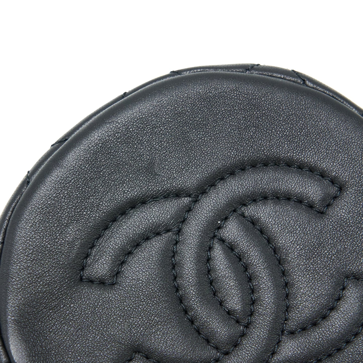 Chanel Mini Pearly Bucket Bag with Chain Lambskin Black L