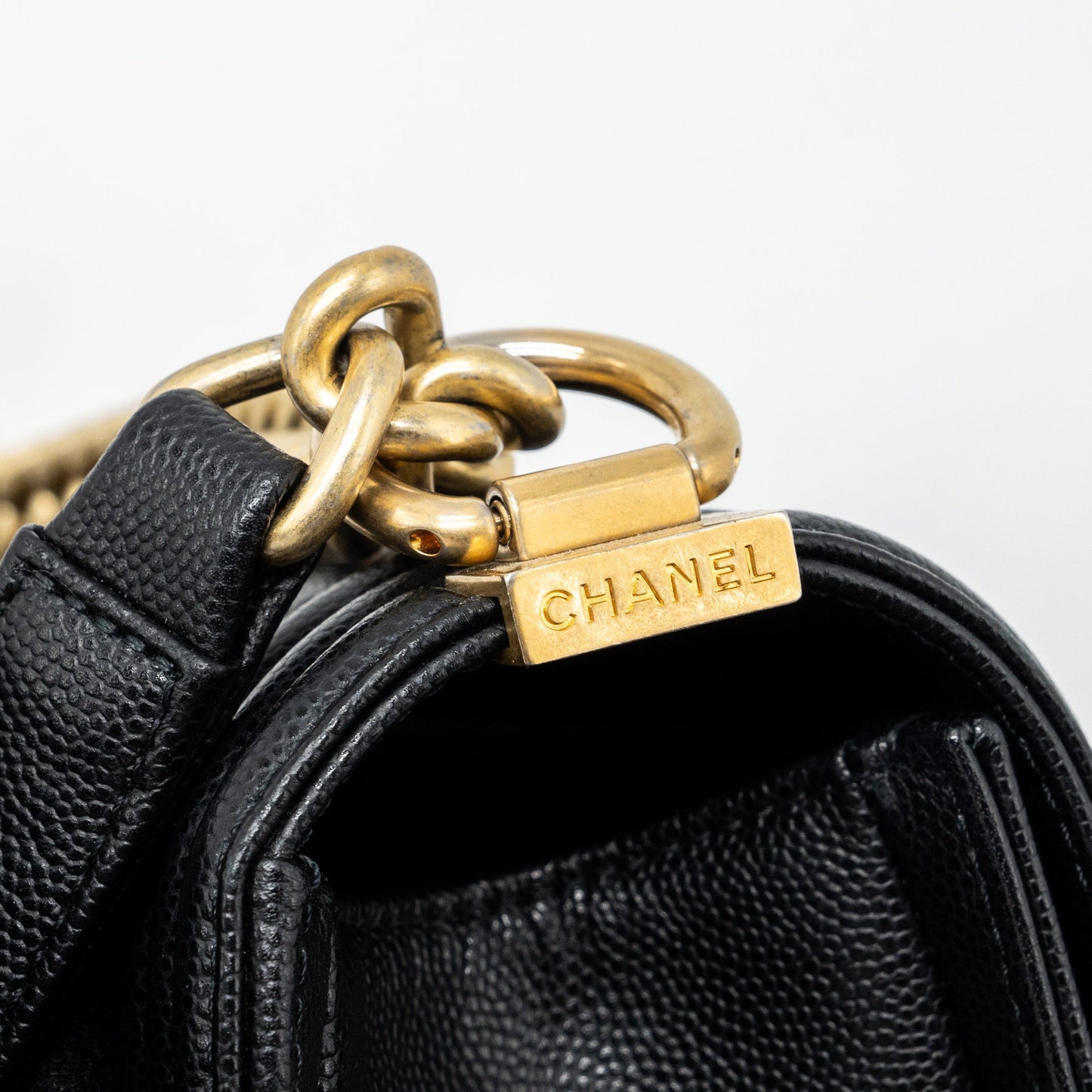 Chanel Medium Classic Boy Bag Caviar Black