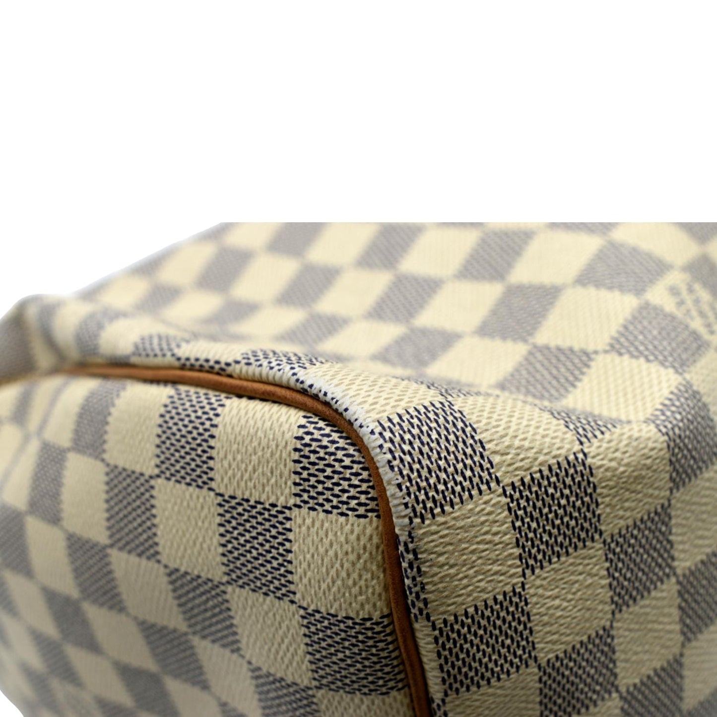 LOUIS VUITTON  35 Damier Azur Satchel Bag White