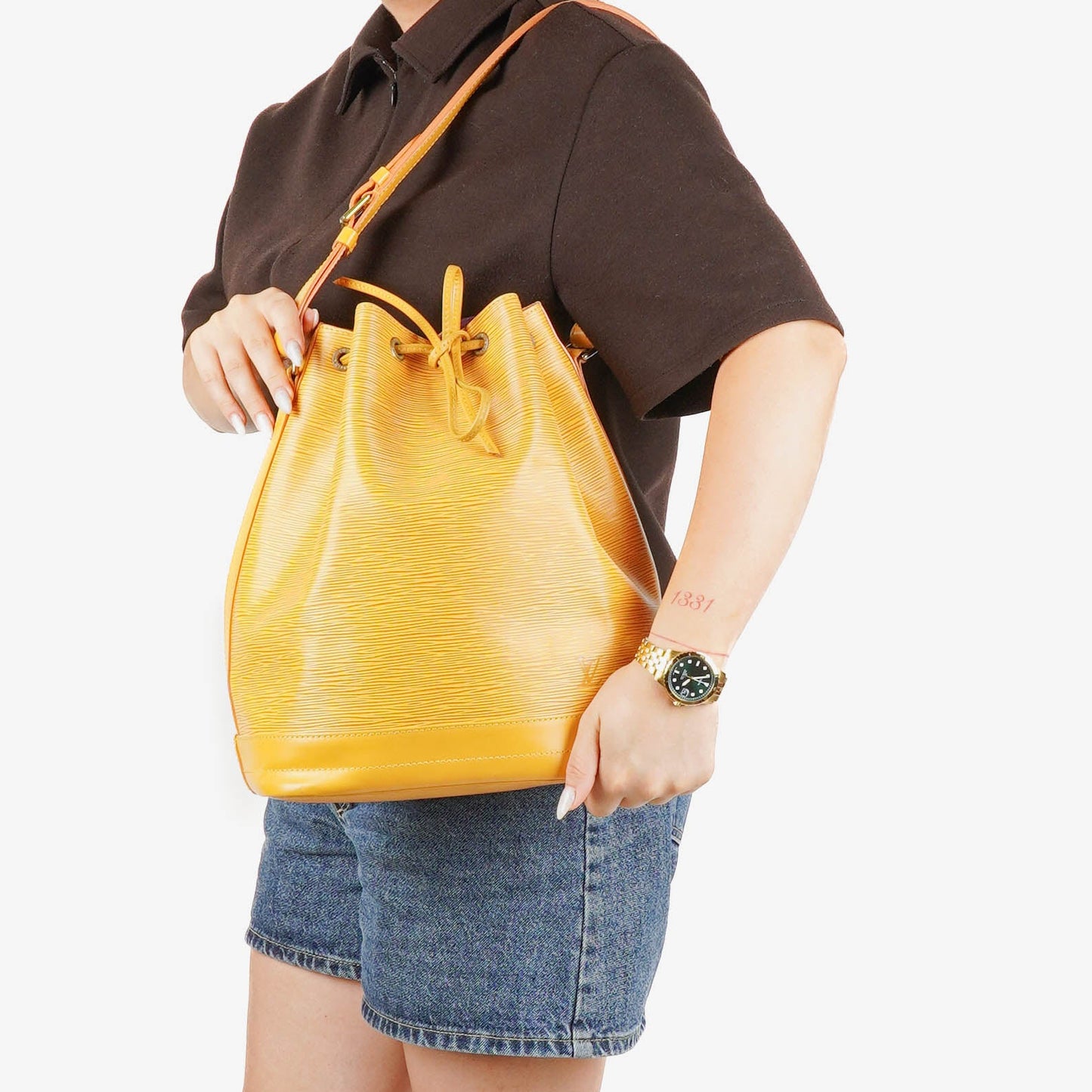 Louis Vuitton Noe GM Yellow EPI Leather Shoulder Bag