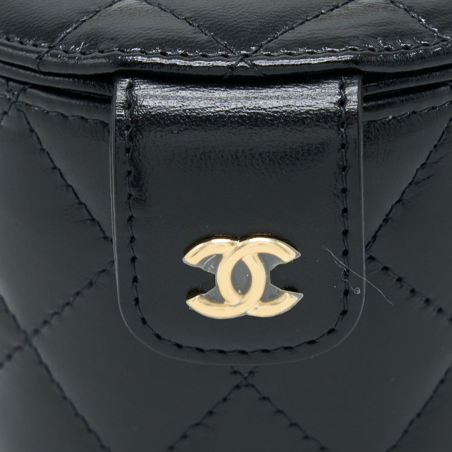 Chanel 23C Flap Bucket Bag Lambskin Black  (Microchip)