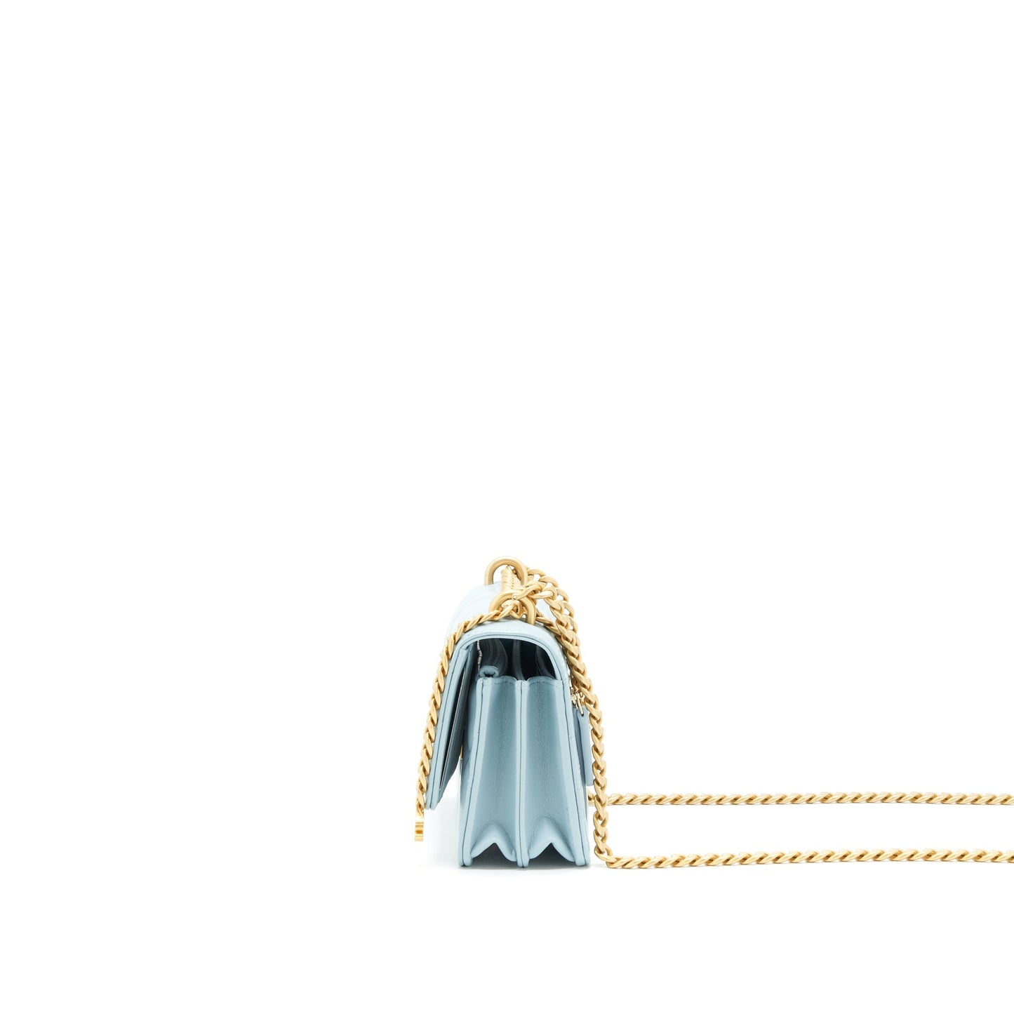 Chanel 22P Purse Vanity with Chain light blue