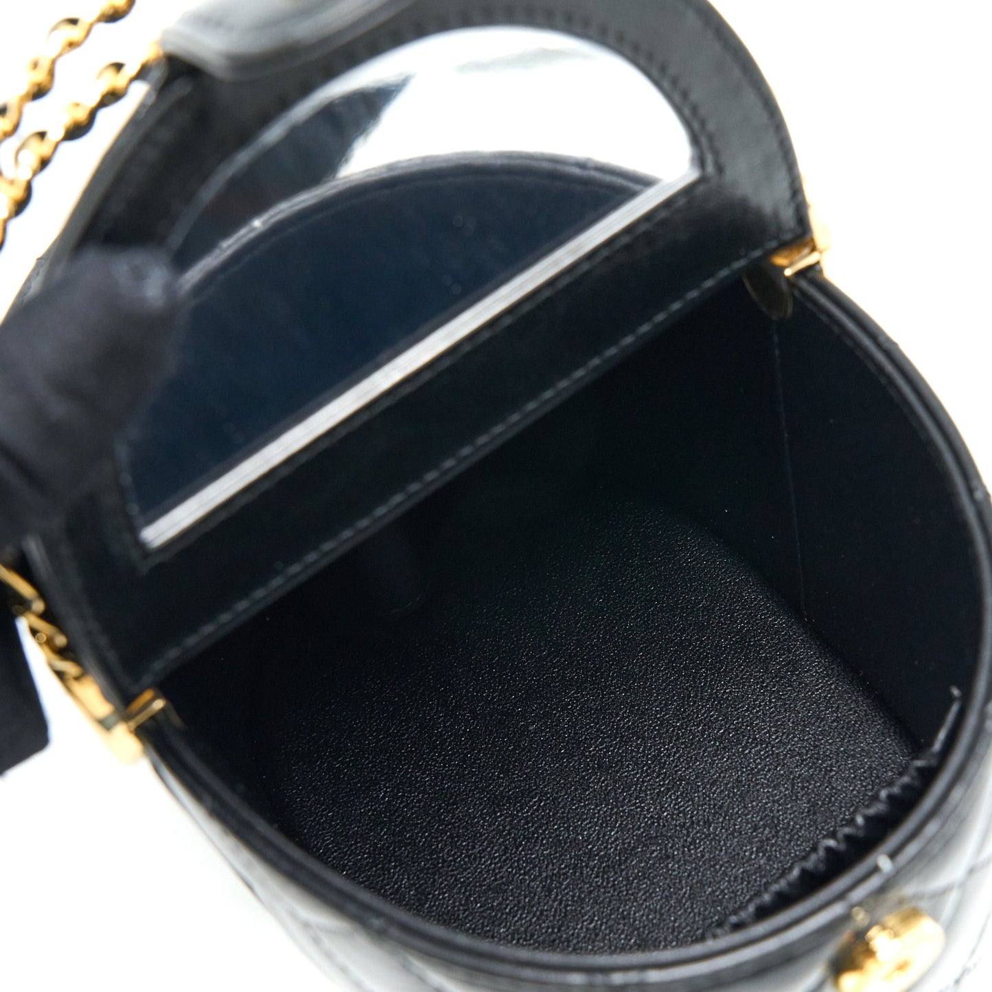 Chanel 23C Flap Bucket Bag Lambskin Black  (Microchip)