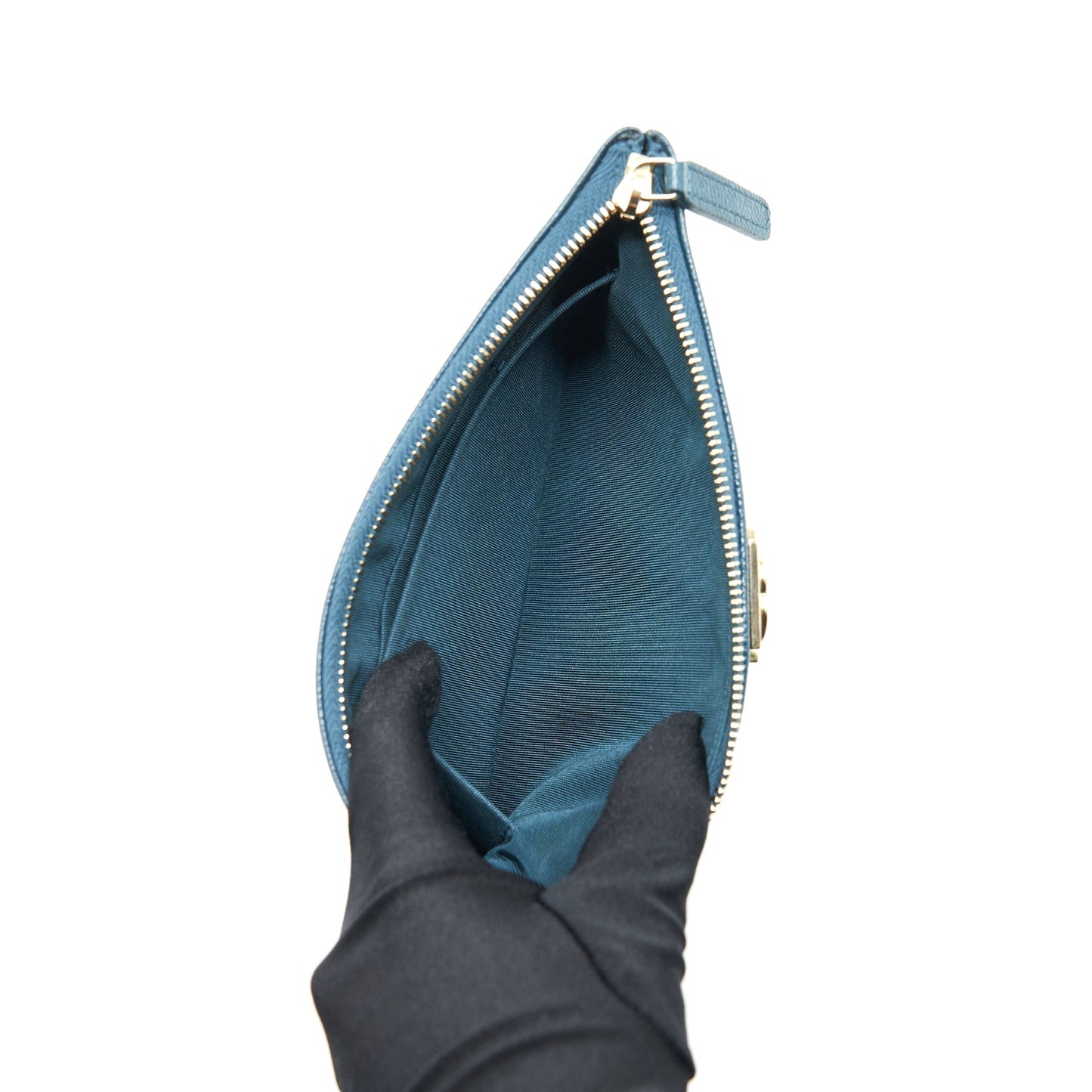 Chanel Boy Pouch Caviar Dark Green L