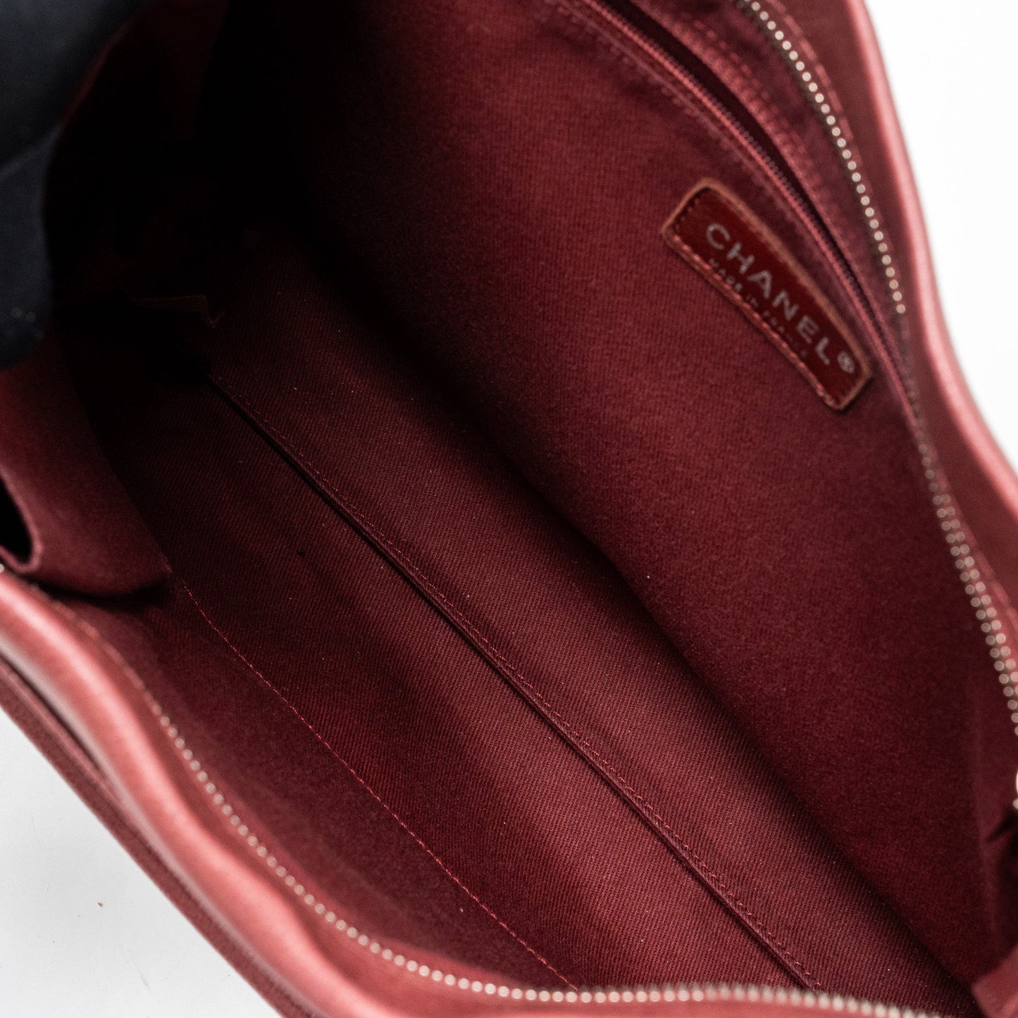 Chanel Tote Bag Grain Calfskin Red