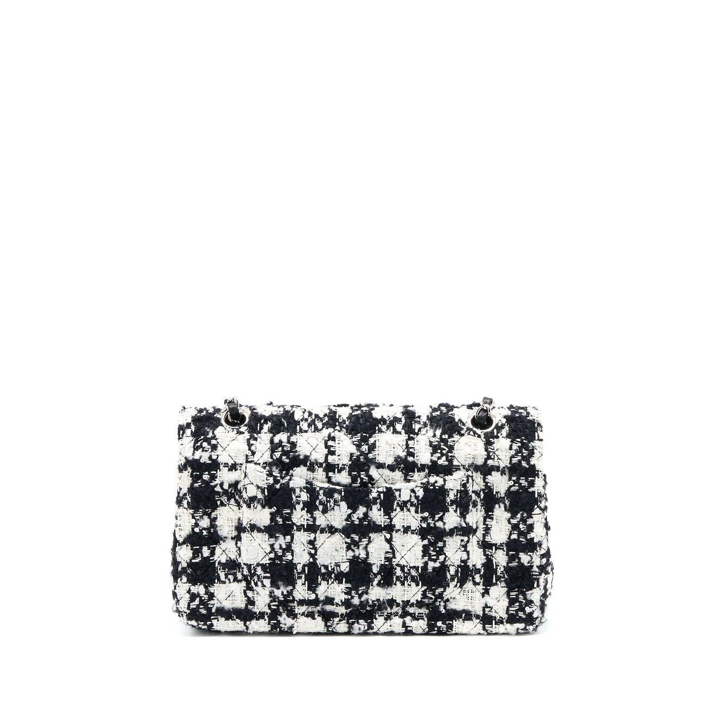 Chanel Classic Double Flap Bag Tweed Black/White
