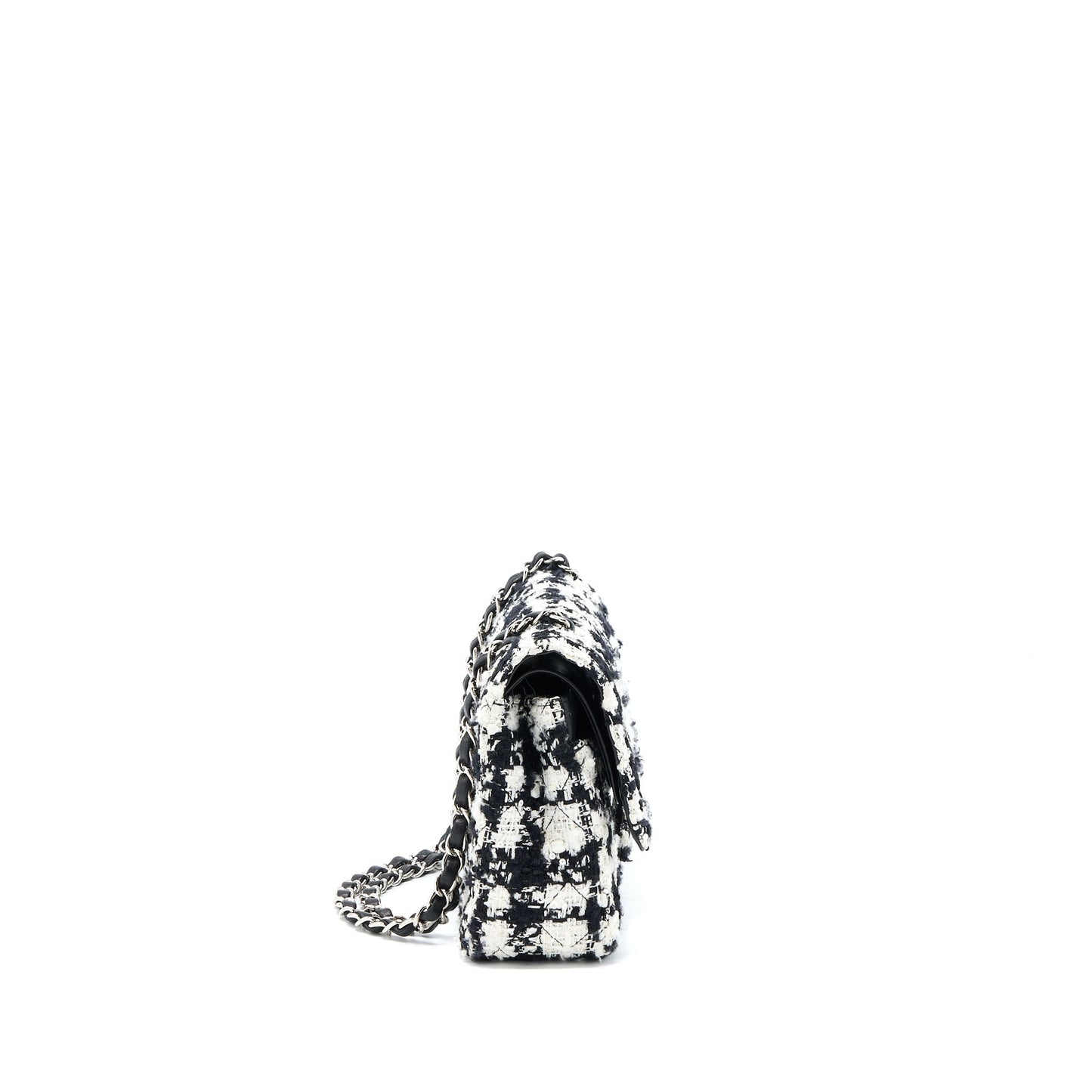Chanel Classic Double Flap Bag Tweed Black/White