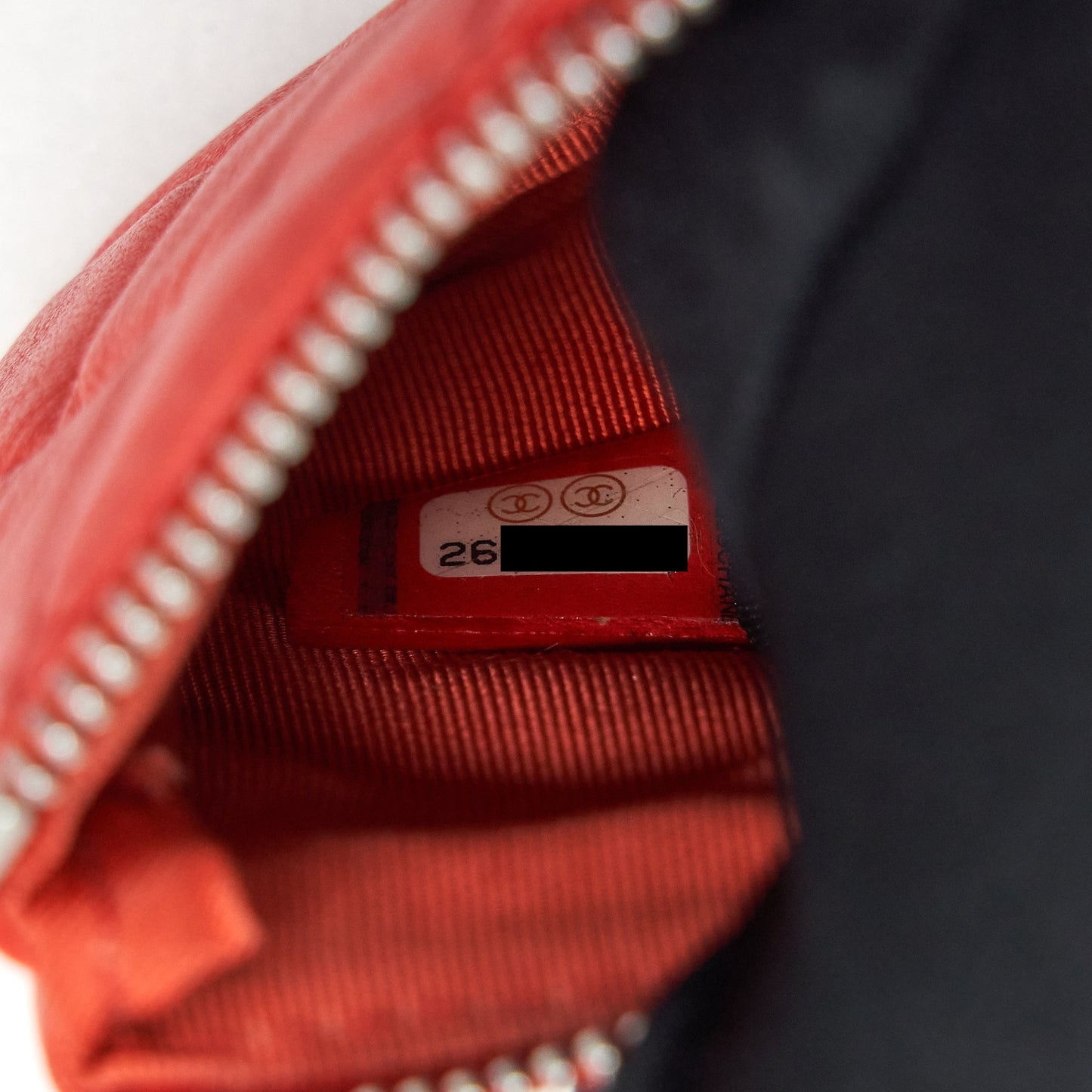 Chanel Small O-Case Pouch Lambskin Red