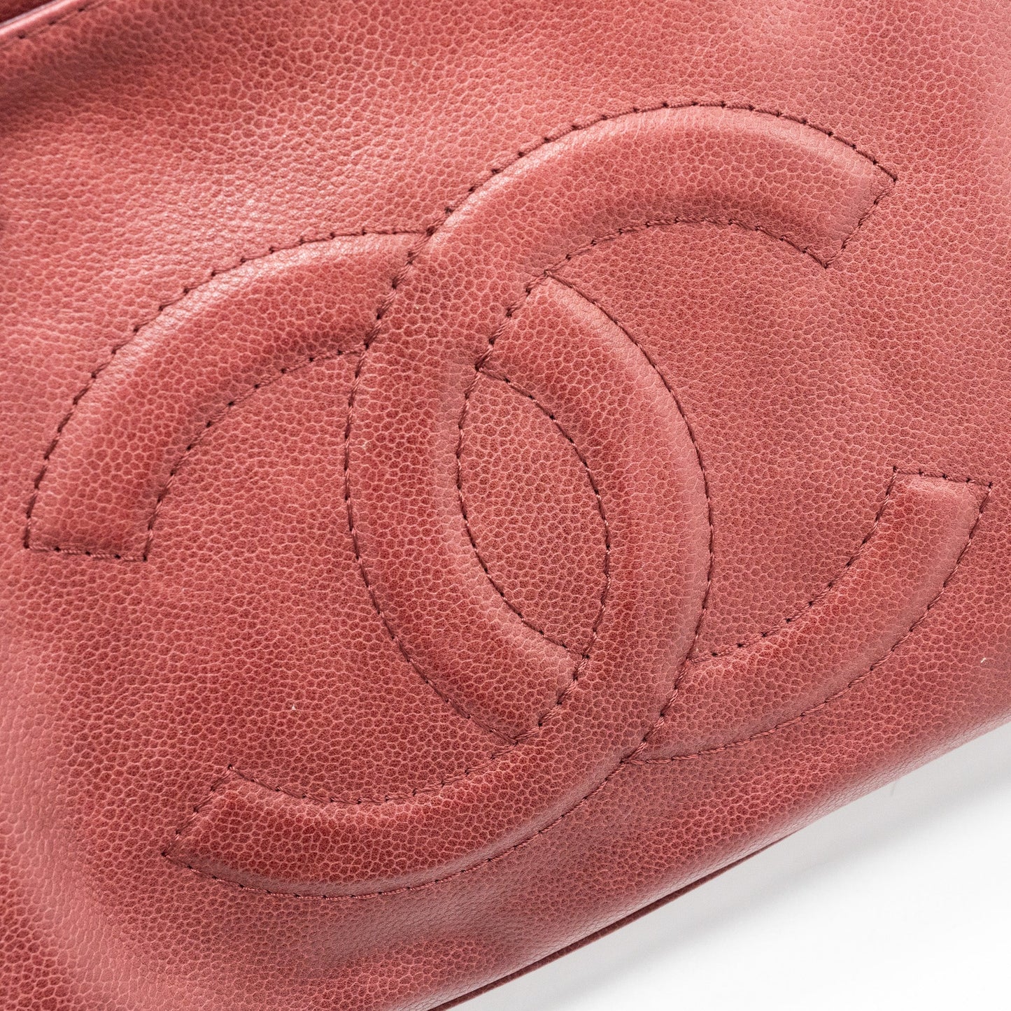 Chanel Tote Bag Grain Calfskin Red