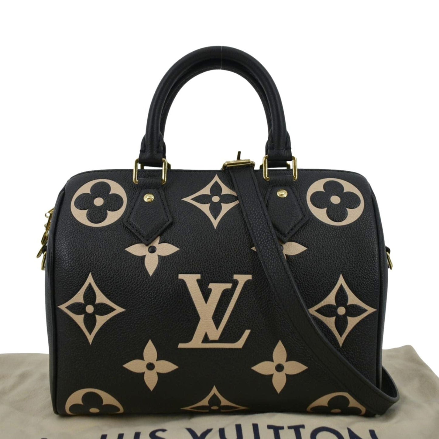 LOUIS VUITTON  25 Bandouliere Monogram Empreinte Leather Crossbody Bag Bicolor
