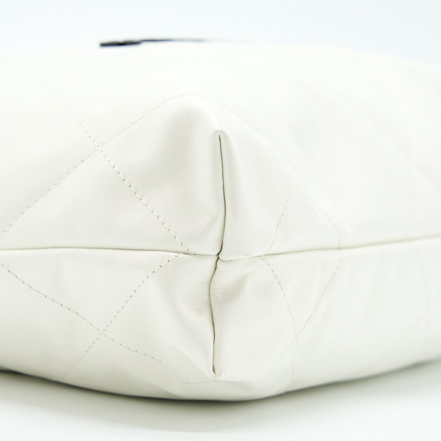 Chanel Small 22 Bag Shiny Calfskin White