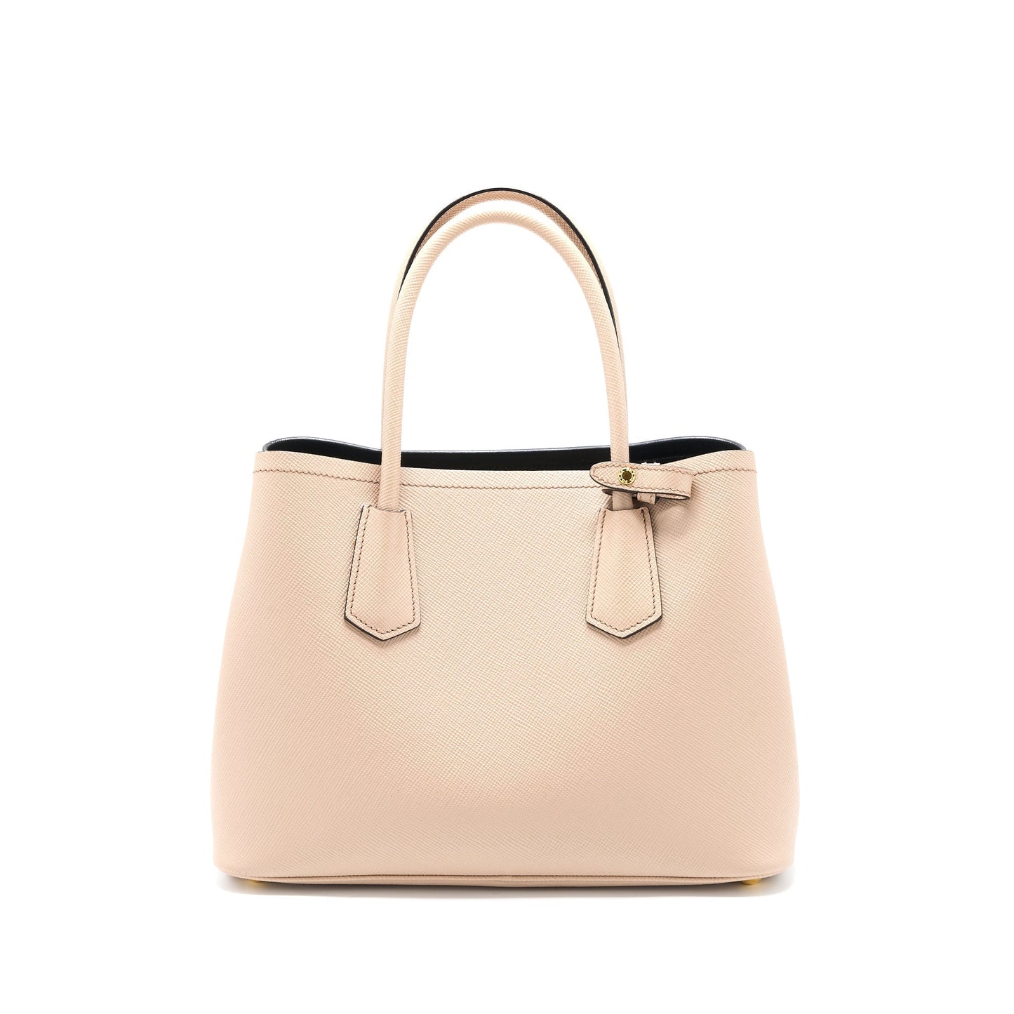 Prada Saffiano Cuir Tote Purse Calfskin Cammeo/Nero