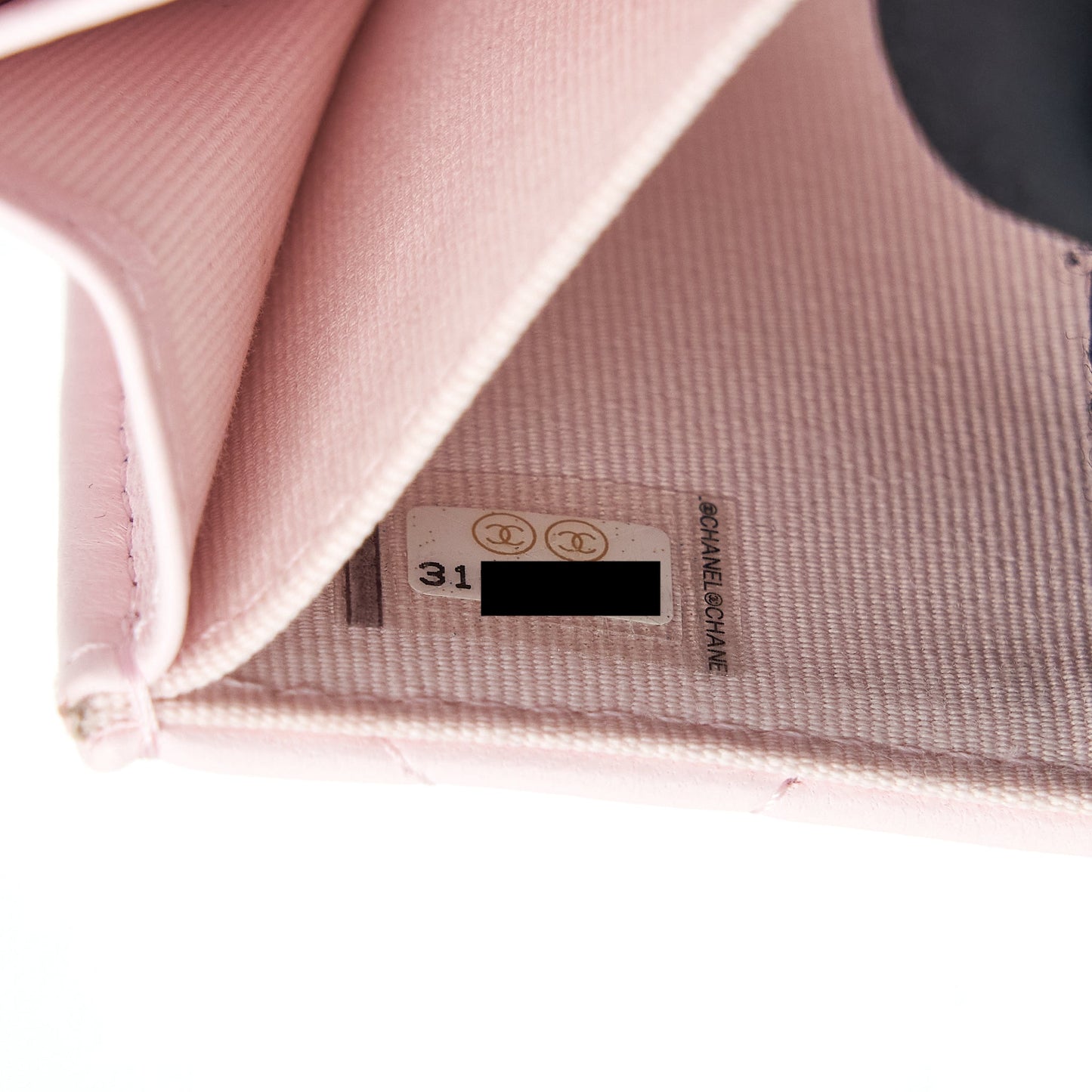 Chanel 19 Flap Cardholder Lambskin Light Pink