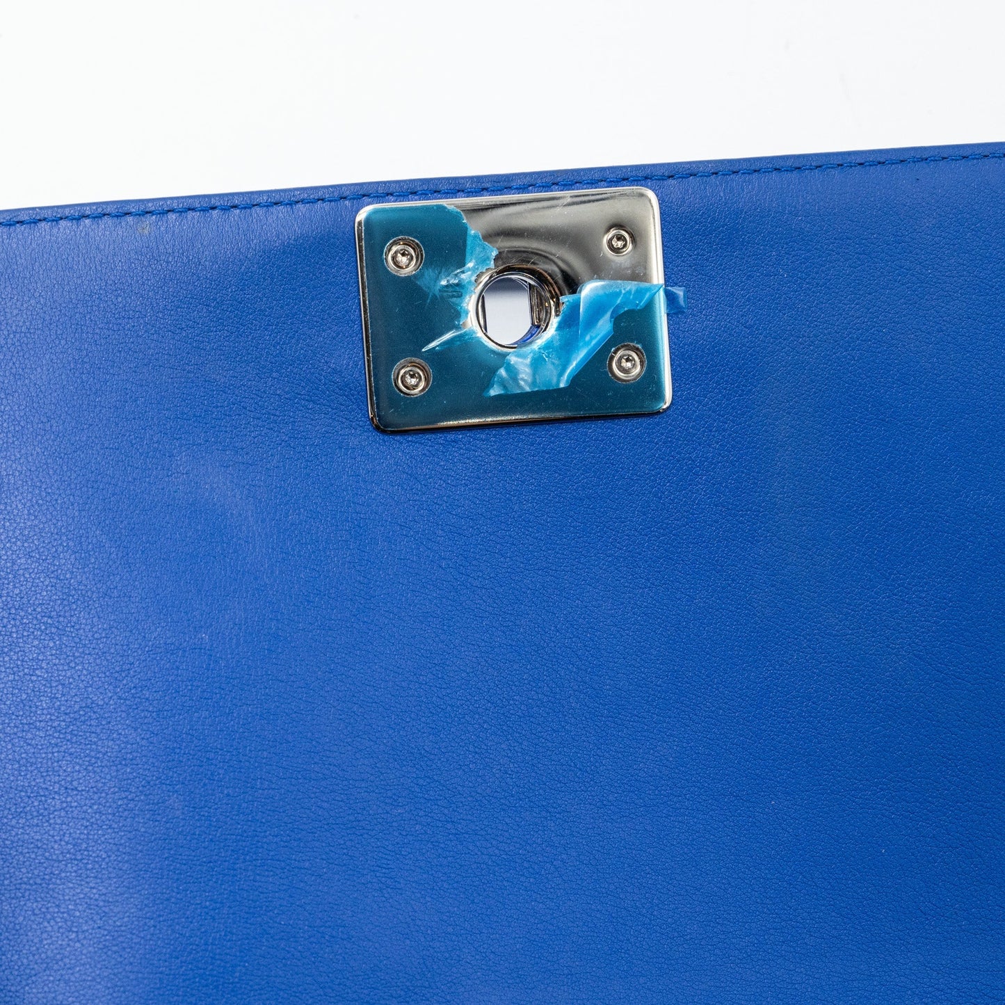Chanel Medium Boy Bag Patent Dark Blue