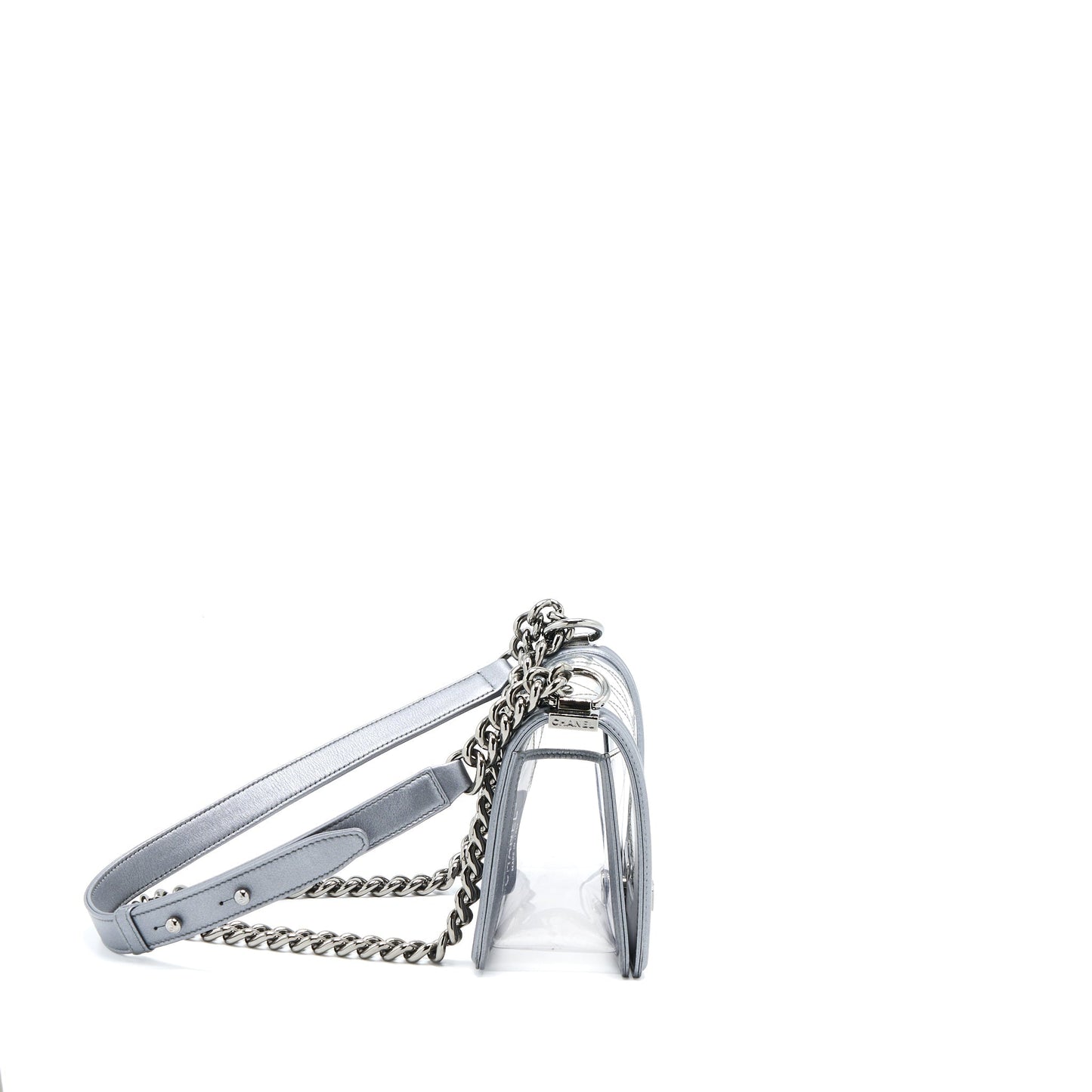 Chanel Small Boy PVC/Lambskin Silver