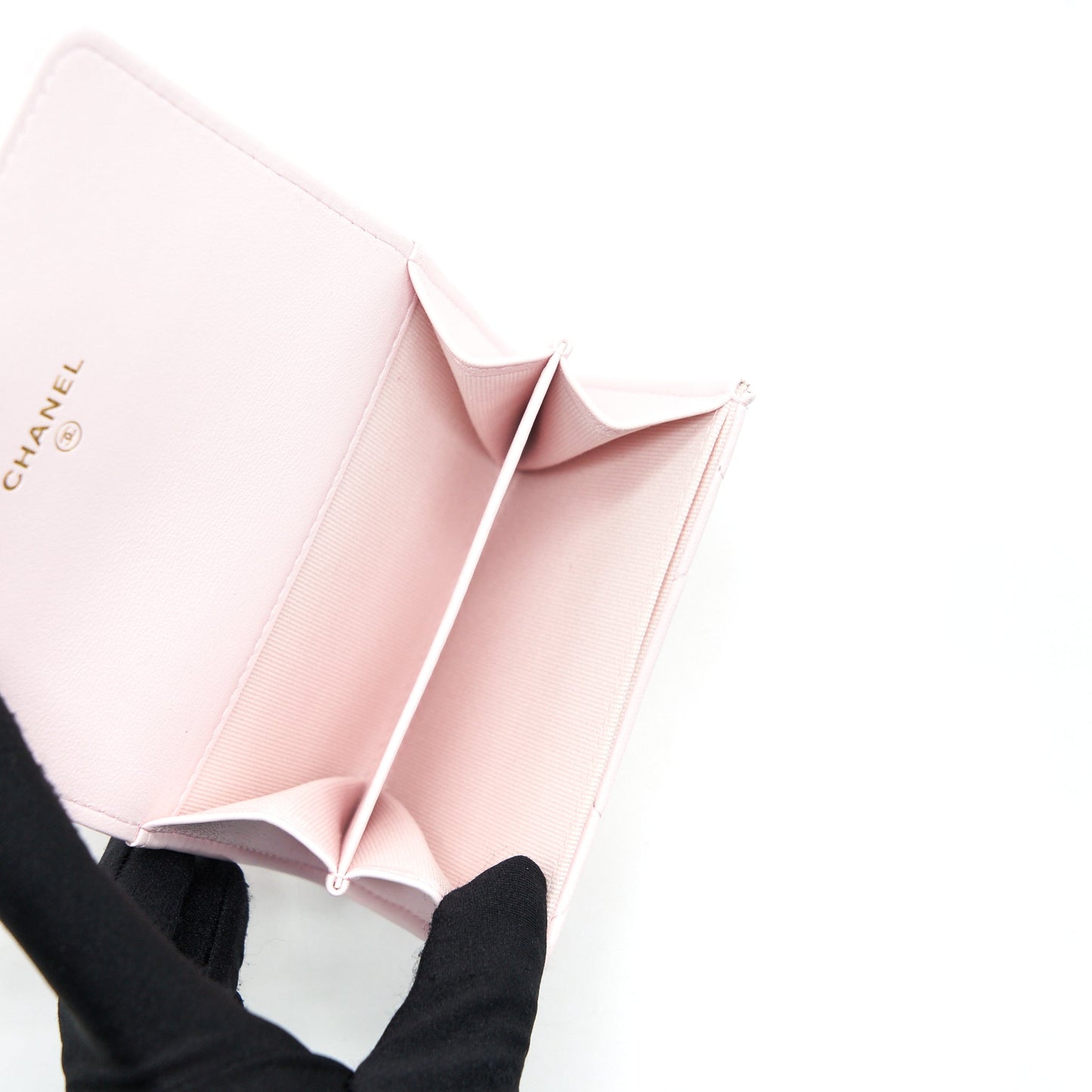 Chanel 19 Flap Cardholder Lambskin Light Pink