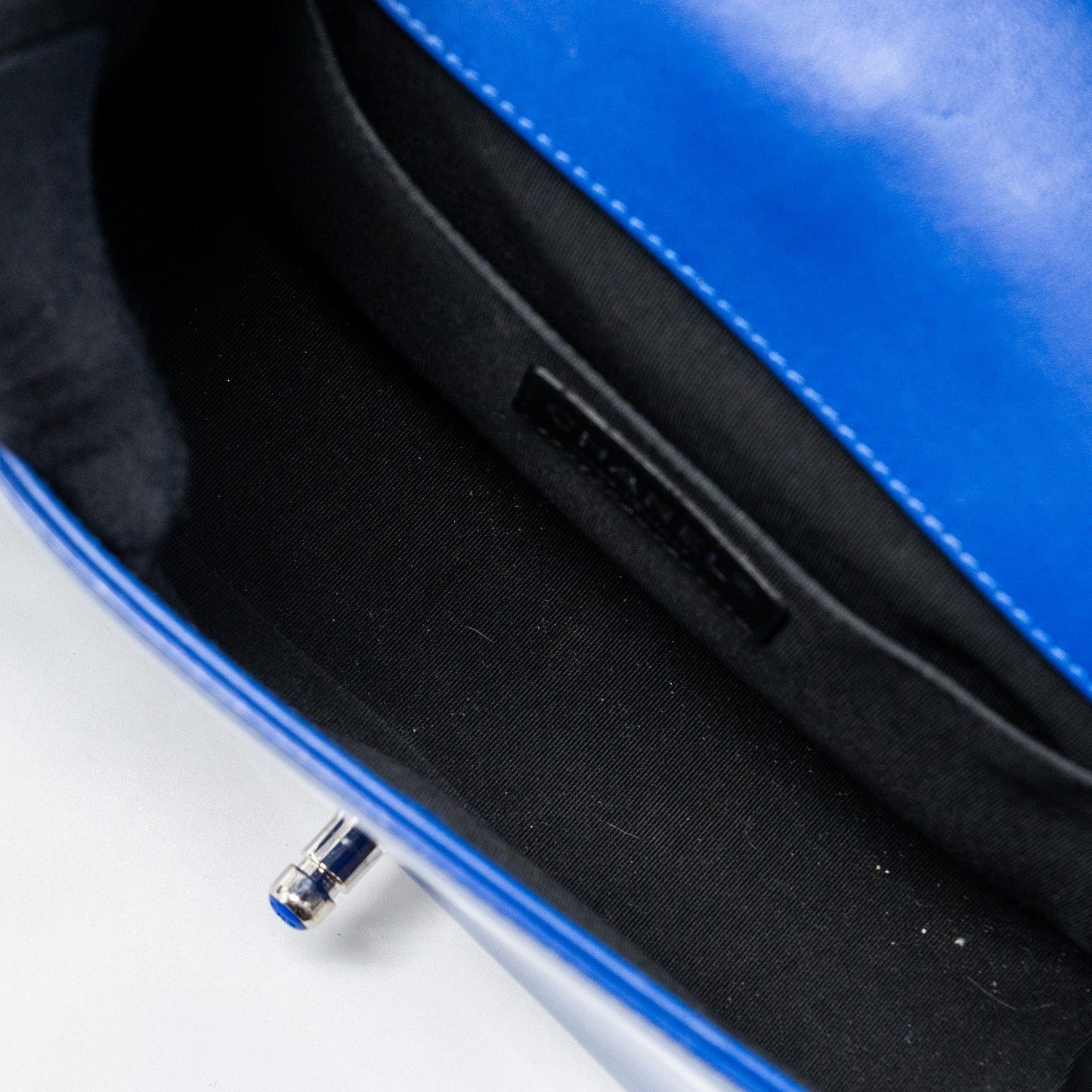 Chanel Medium Boy Bag Patent Dark Blue