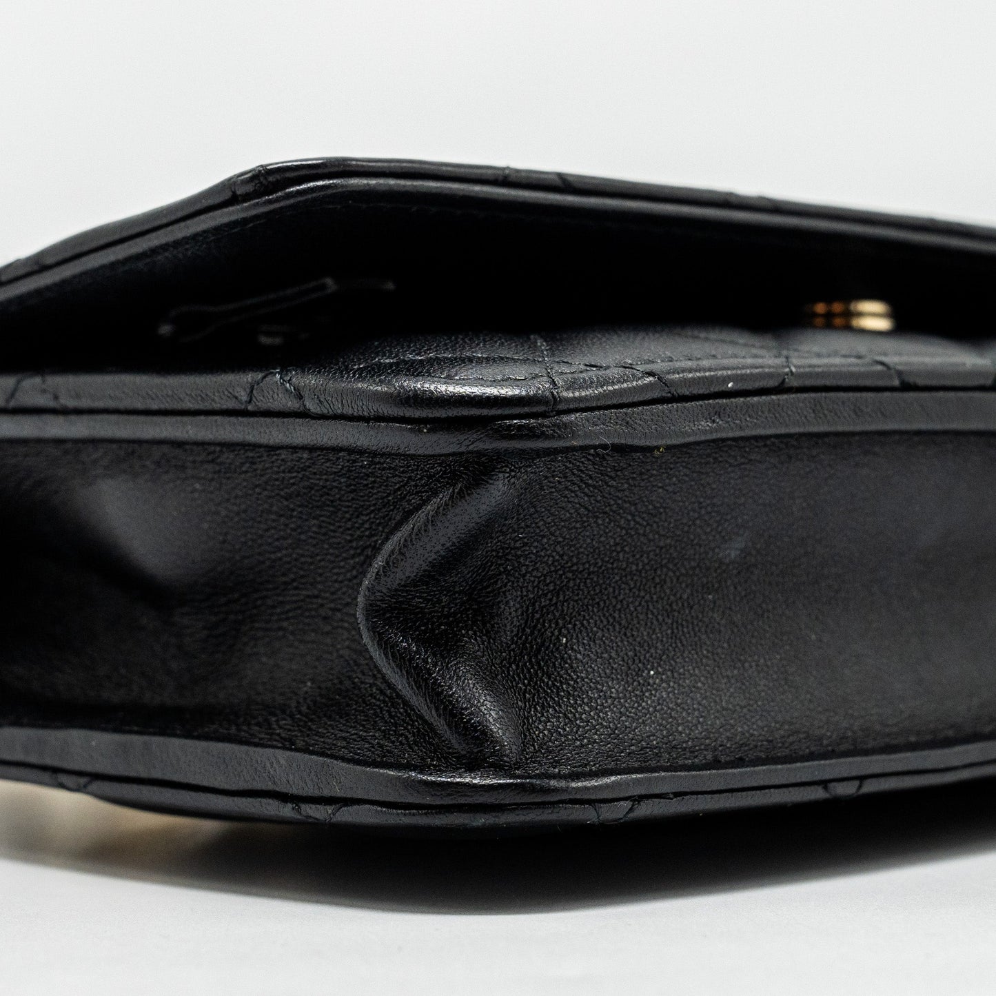 Chanel Pearl Chain Wallet On Chain Lambskin Black L(microchip)