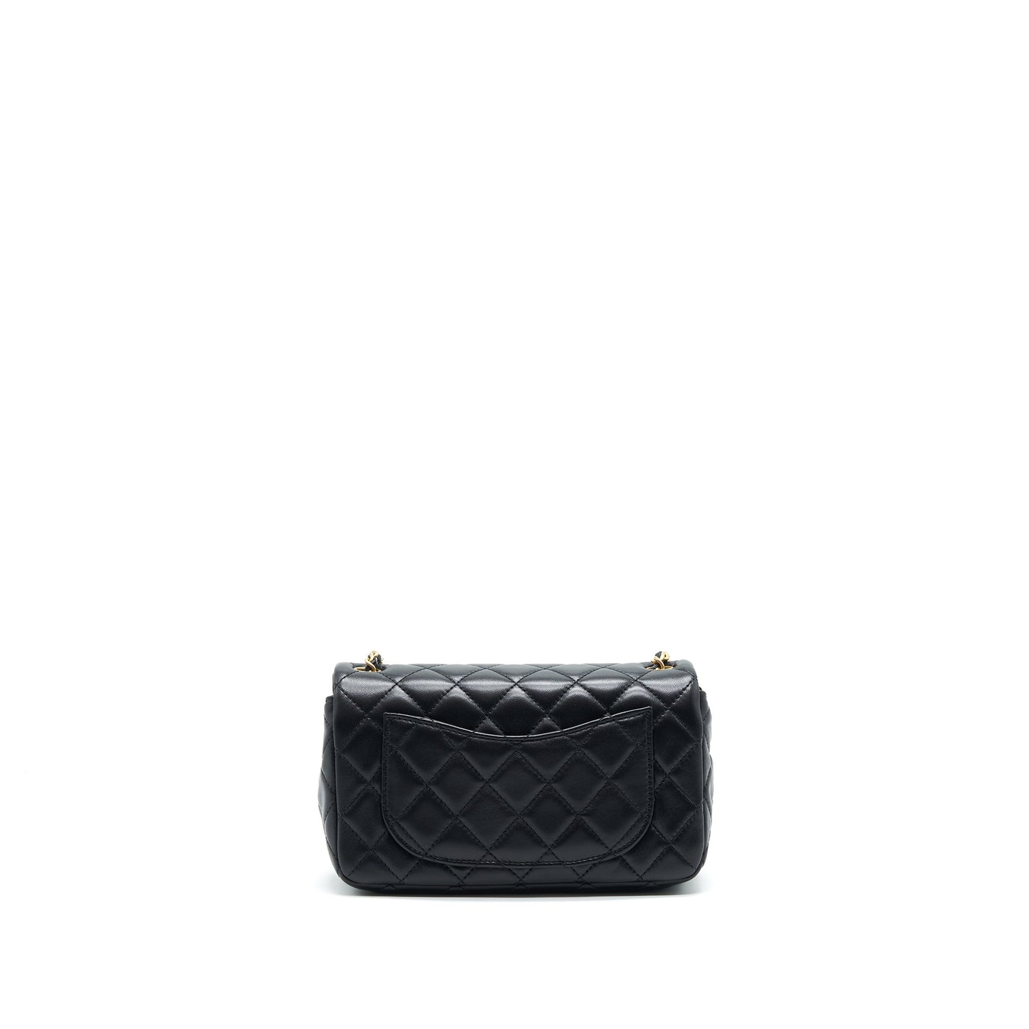 Chanel 22C pearl Crush Mini rectangular Flap Bag Lambskin Black