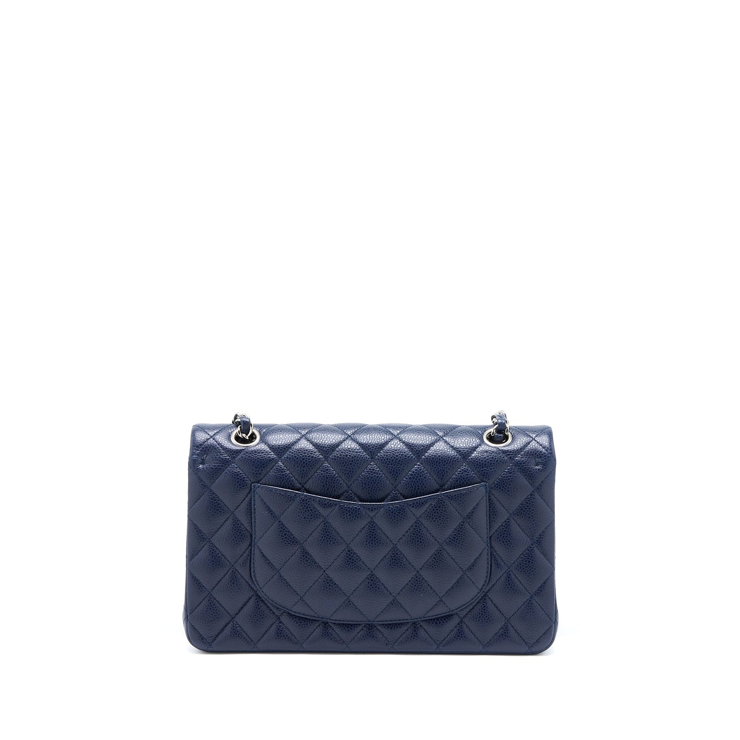 Chanel Medium Classic Double Flap Bag Caviar Navy Blue