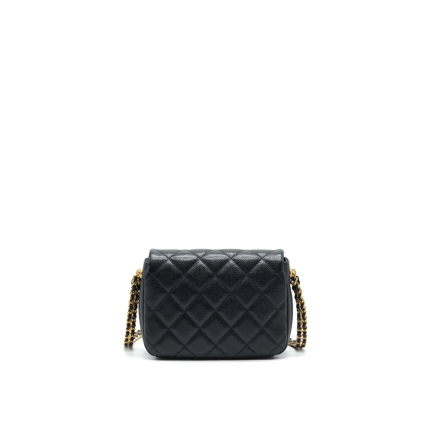 Chanel 21A Mini Square Flap Bag Caviar Black
