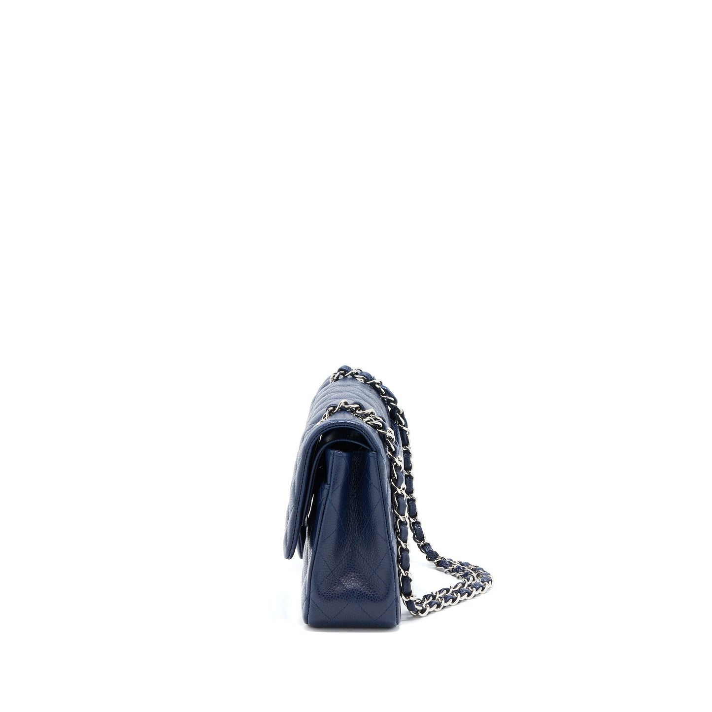 Chanel Medium Classic Double Flap Bag Caviar Navy Blue