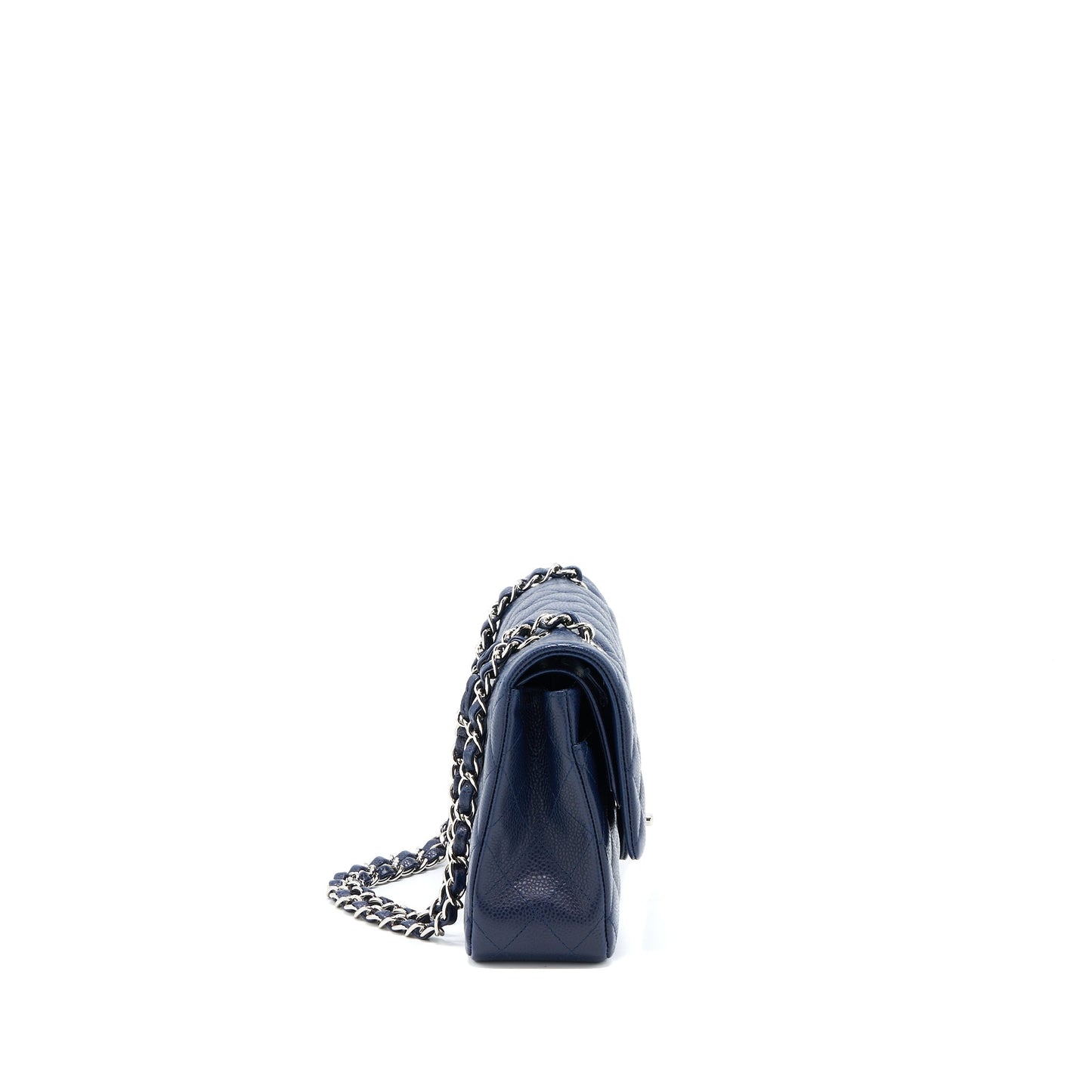 Chanel Medium Classic Double Flap Bag Caviar Navy Blue