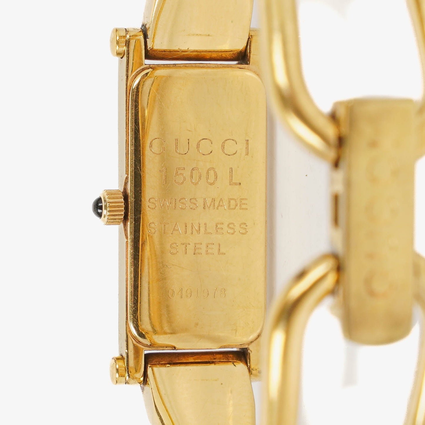 Gucci 1500L Rectangular Stainless Steel Watch
