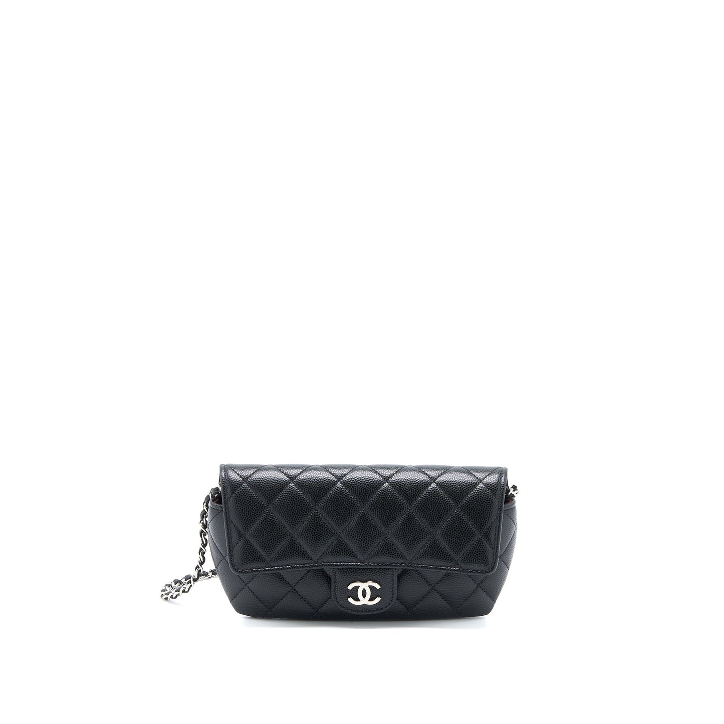 Chanel Flap Glasses Case with Chain Caviar Black